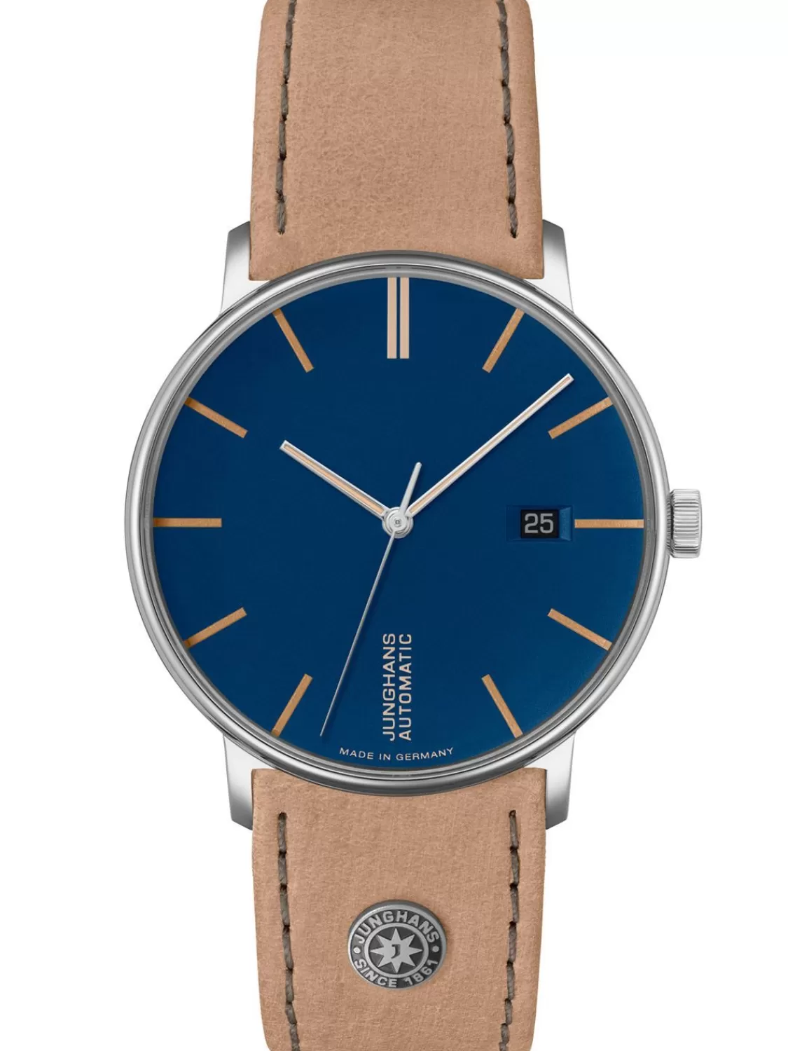 Junghans Herrenuhr Form A Hellbraun/Blau | Herrenuhren