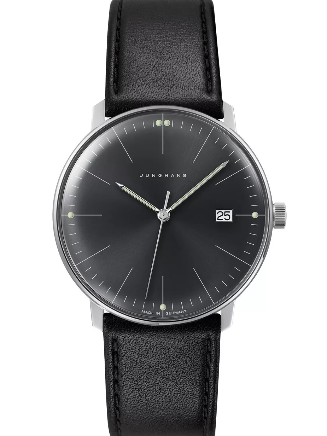 Junghans Max Bill Herren-Armbanduhr Schwarz Mit Saphirglas | Herrenuhren