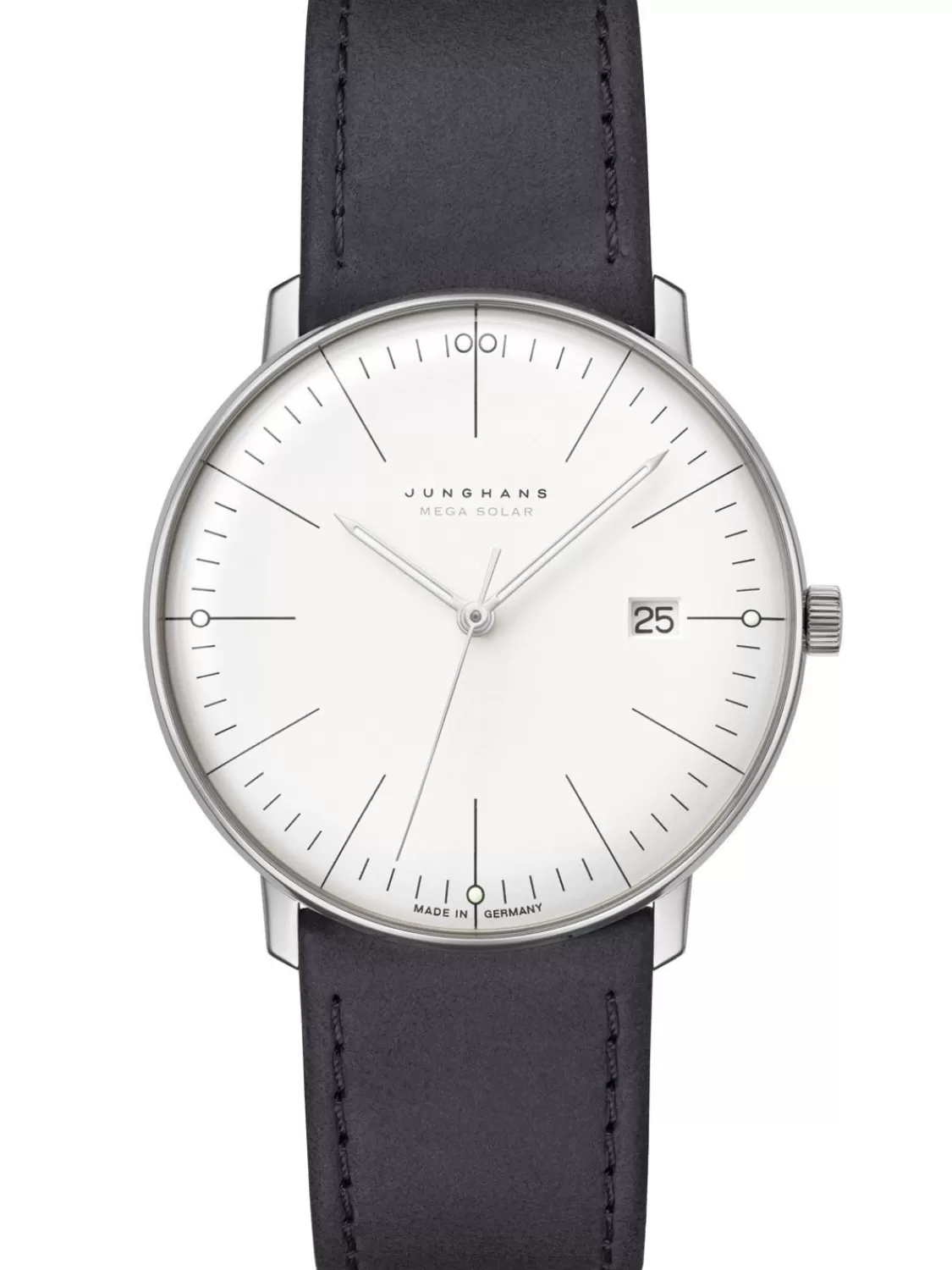 Junghans Max Bill Herren-Funkuhr Mega Solar Titan Mit Saphirglas | Herrenuhren