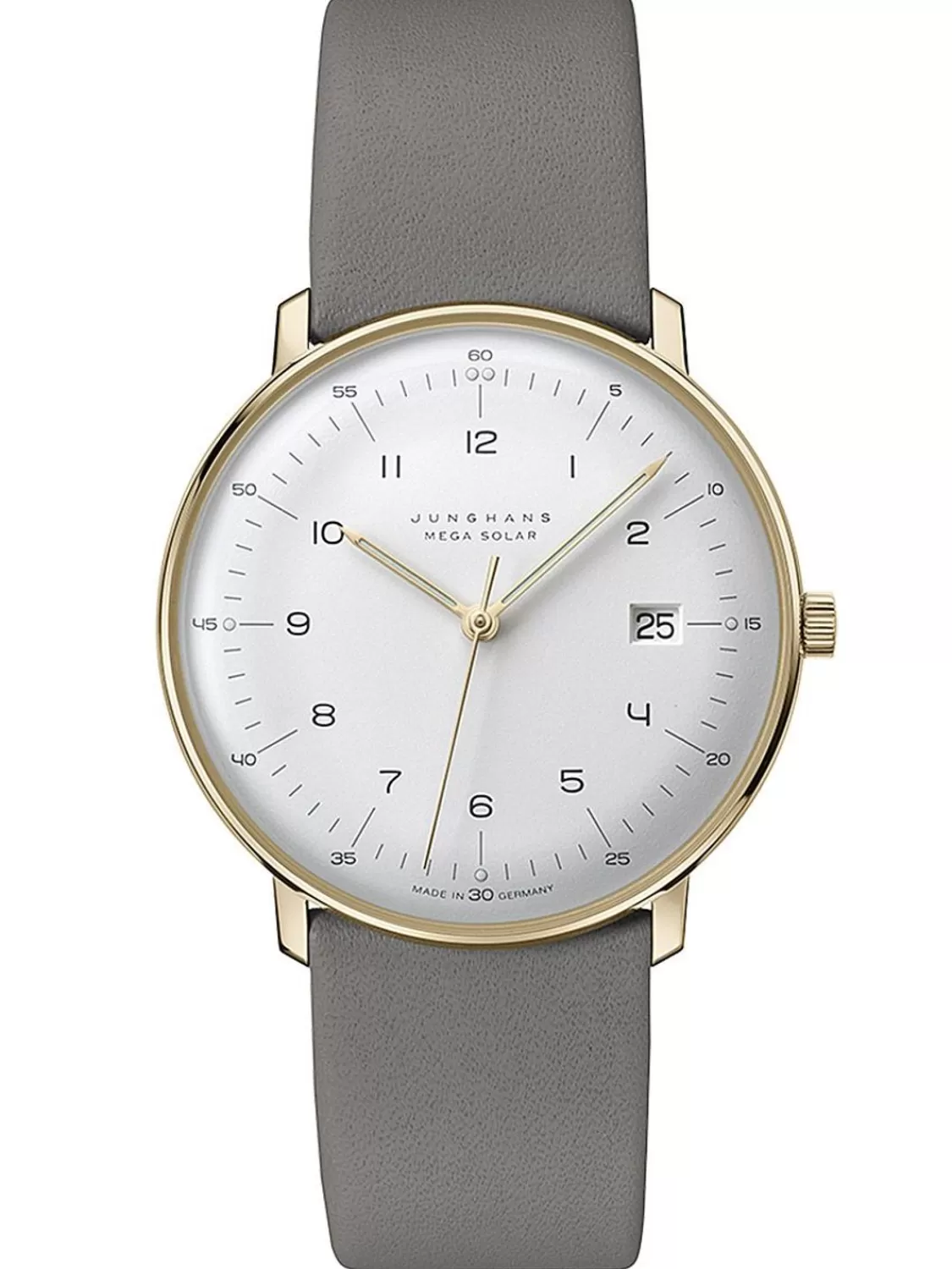 Junghans Max Bill Unisex Funkuhr Mega Solar Grau/Goldfarben | Herrenuhren