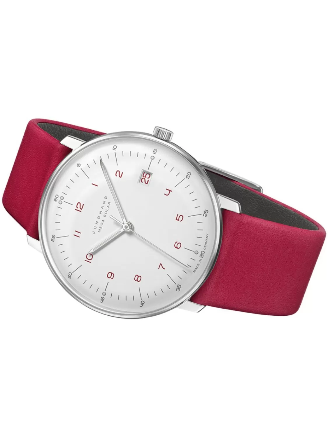 Junghans Max Bill Unisex-Funkuhr Mega Solar Rot | Herrenuhren