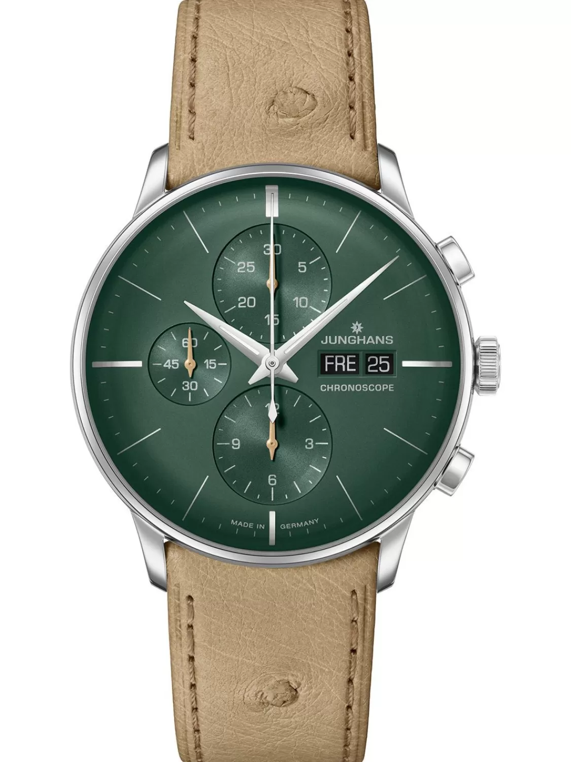 Junghans Meister Chronoscope Herrenuhr Automatik Beige/Grun | Herrenuhren