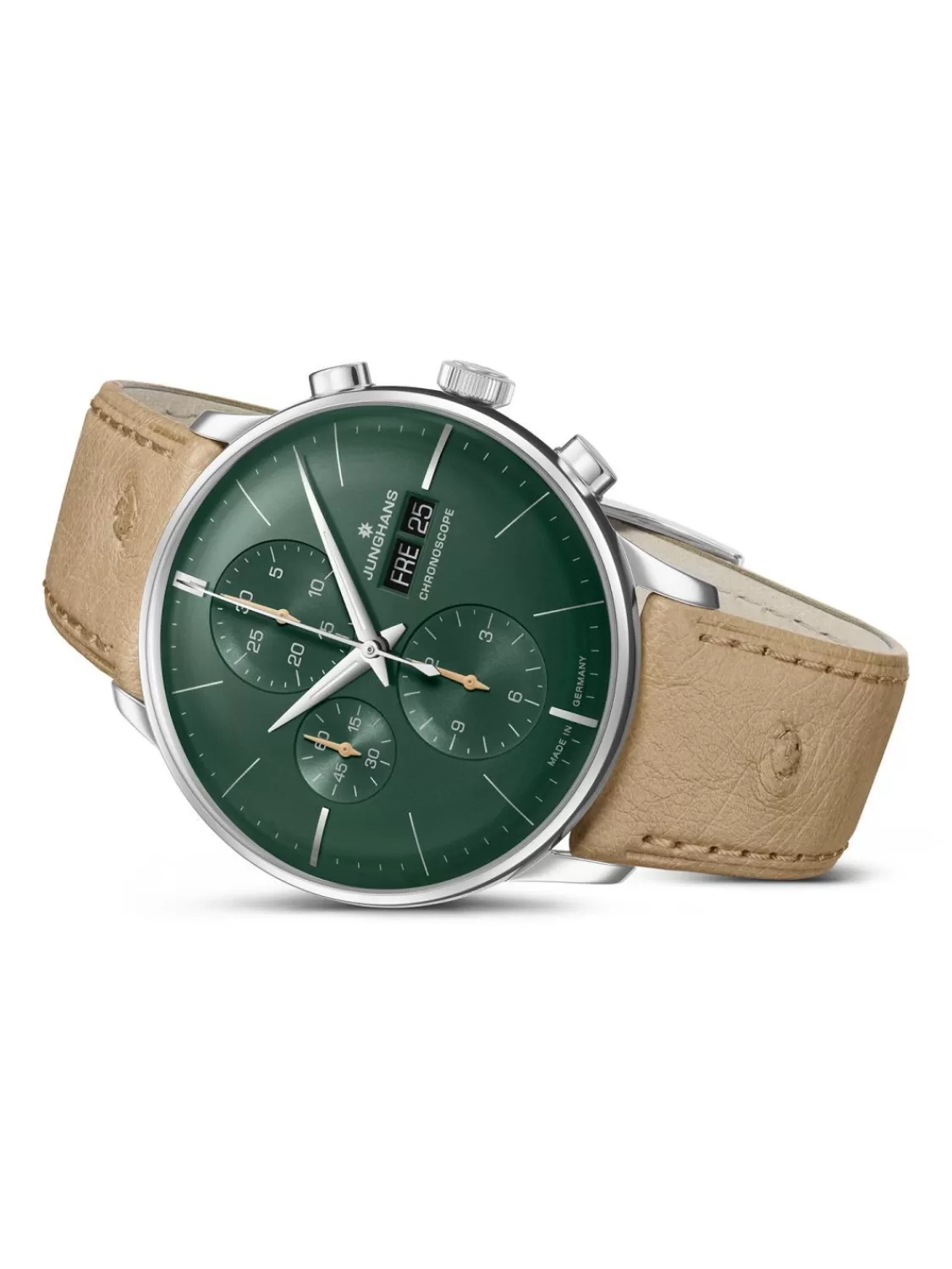 Junghans Meister Chronoscope Herrenuhr Automatik Beige/Grun | Herrenuhren