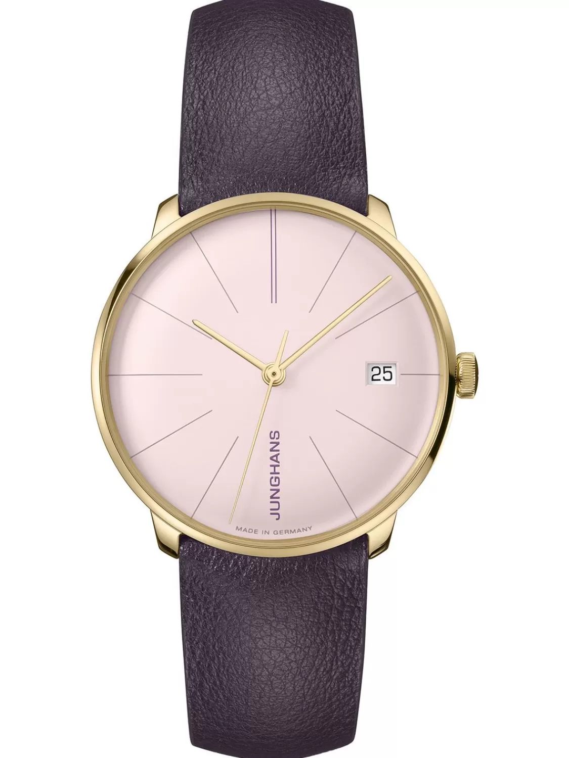 Junghans Meister Fein Damenuhr Kleine Automatic Lila/Goldfarben | Damenuhren