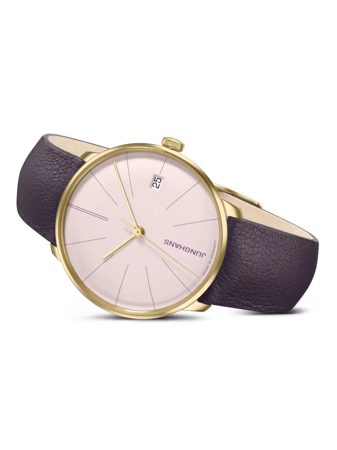 Junghans Meister Fein Damenuhr Kleine Automatic Lila/Goldfarben | Damenuhren