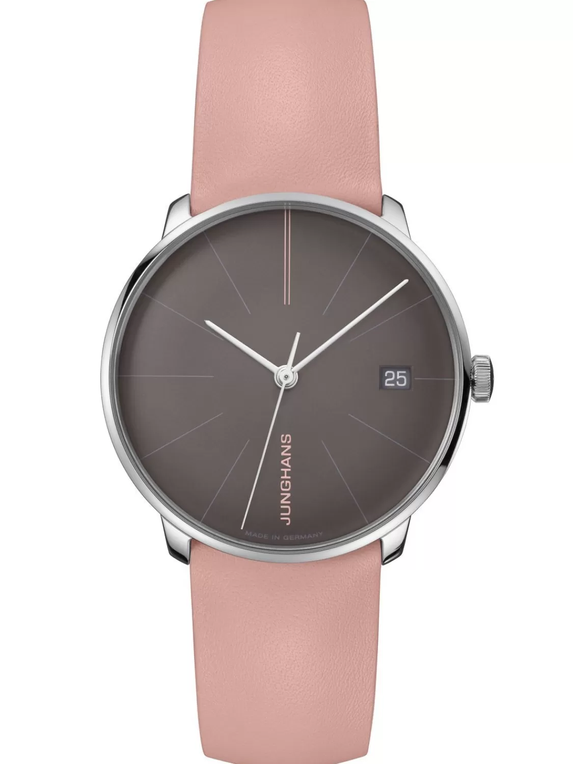 Junghans Meister Fein Damenuhr Kleine Automatic Rose/Grau | Damenuhren