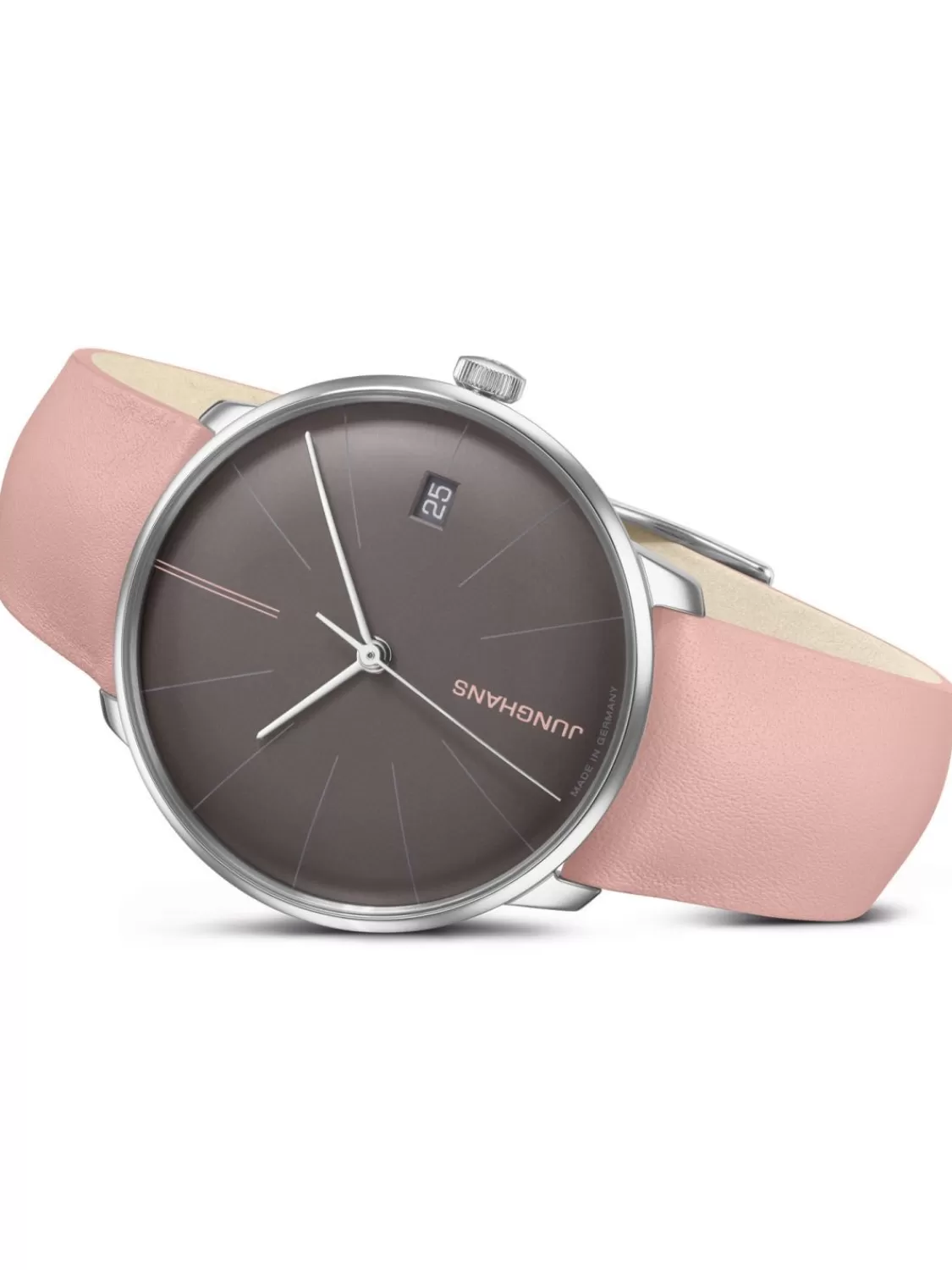 Junghans Meister Fein Damenuhr Kleine Automatic Rose/Grau | Damenuhren