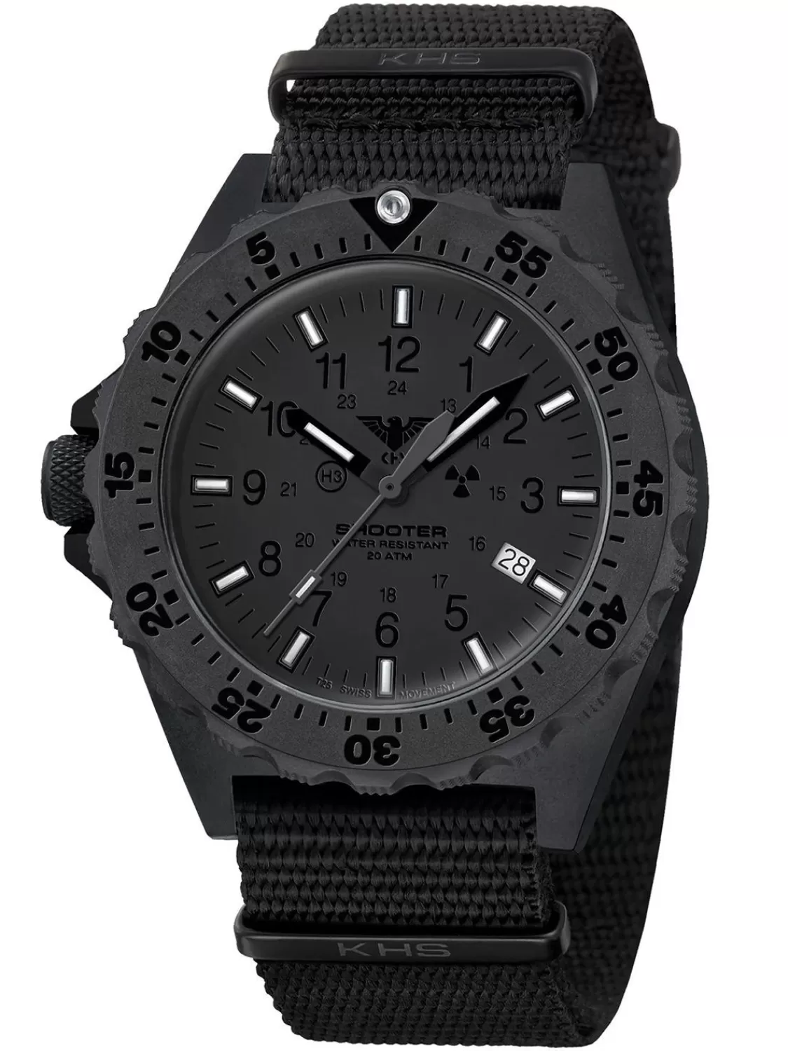 KHS Herren-Armbanduhr Shooter Mkii Xtac Schwarz | Herrenuhren