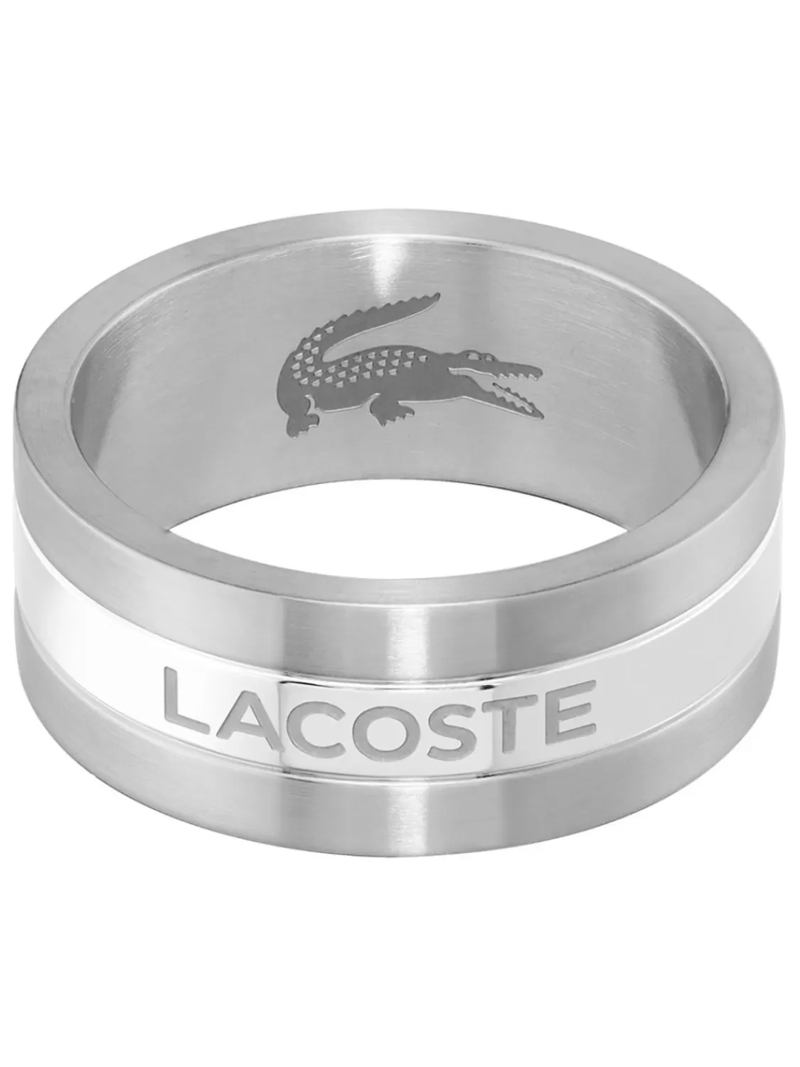 Lacoste Herrenring Adventurer Silberfarben | Herrenschmuck