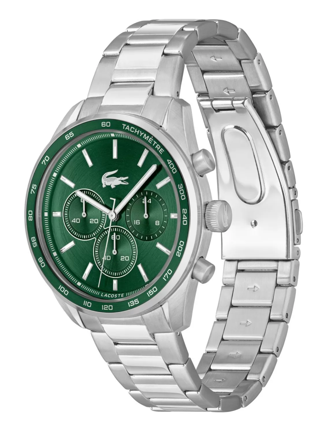 Lacoste Herrenuhr Boston Chronograph Stahl/Grun | Herrenuhren