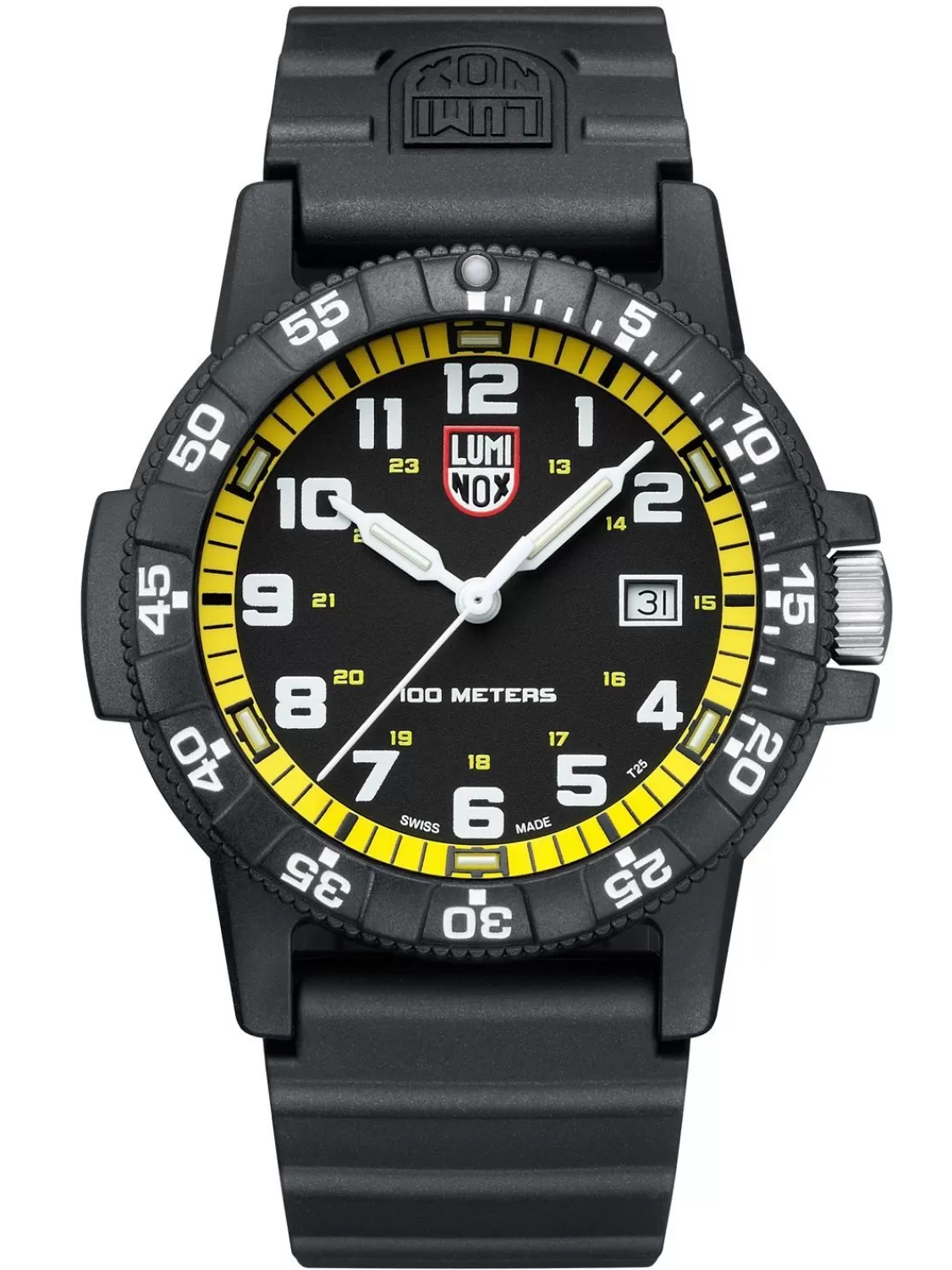 Luminox Herrenuhr Leatherback Sea Turtle Giant Schwarz/Gelb | Herrenuhren