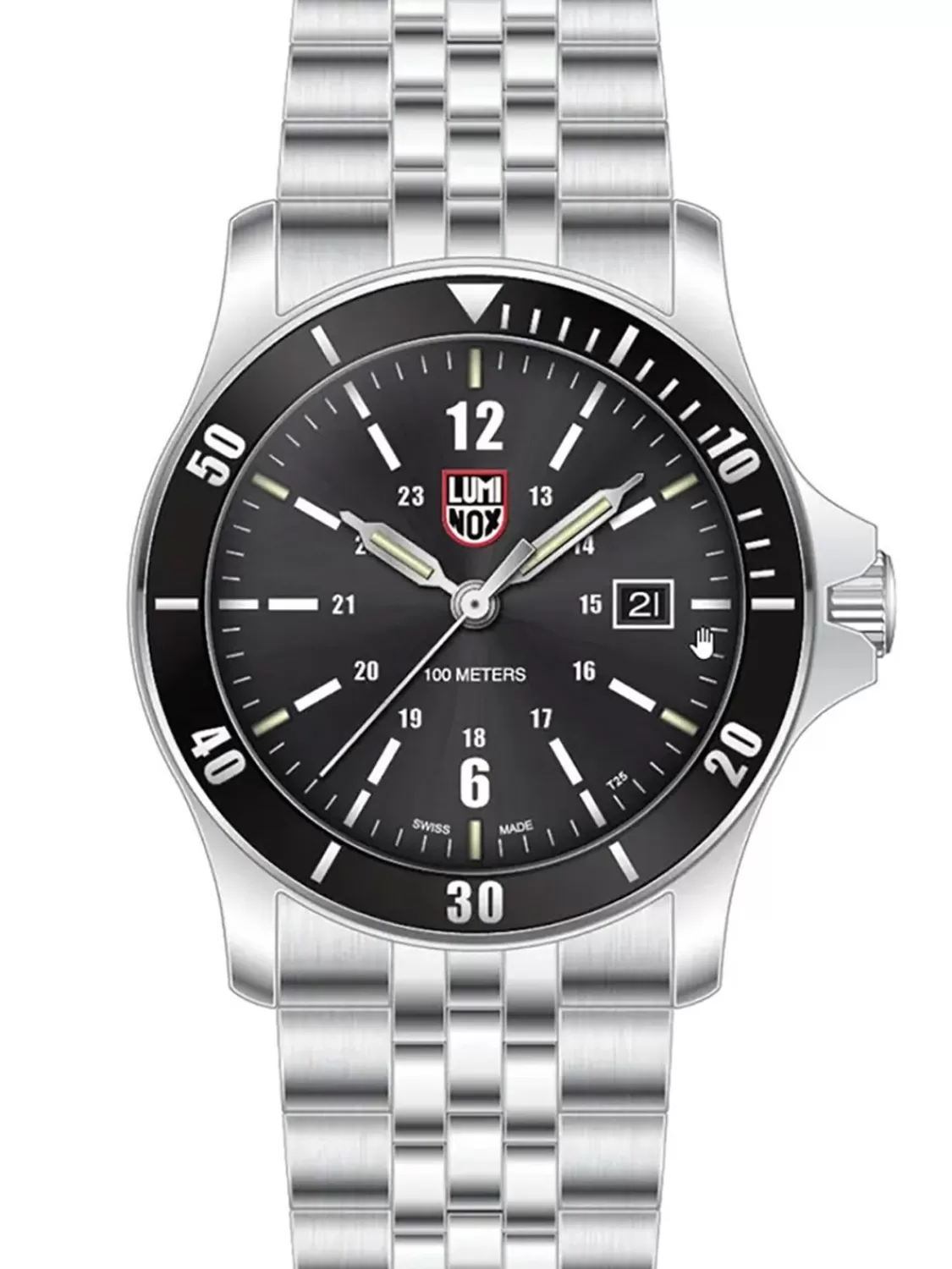 Luminox Herrenuhr Taucher Sport Timer Stahl/Schwarz | Herrenuhren