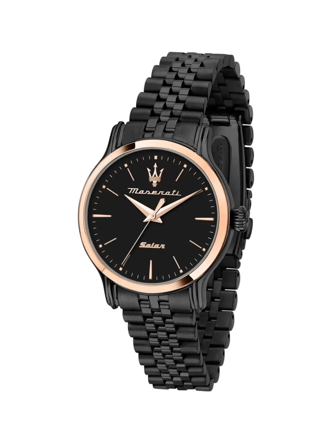 Maserati Damen Solaruhr Schwarz/Rosegold | Damenuhren