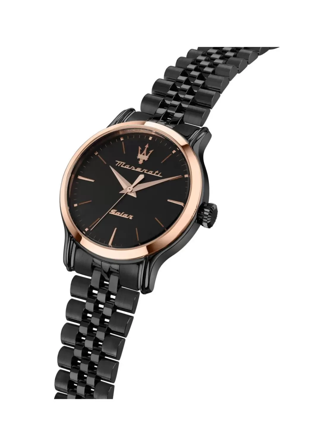 Maserati Damen Solaruhr Schwarz/Rosegold | Damenuhren