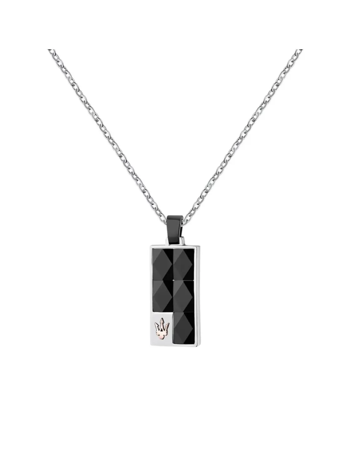 Maserati Dog Tag Herren-Kette Edelstahl Mit Keramik | Herrenschmuck