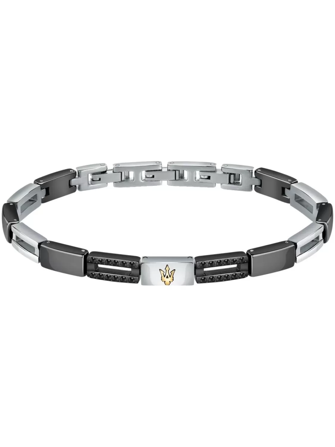 Maserati Herrenarmband Edelstahl Mit Keramik Schwarz | Herrenschmuck