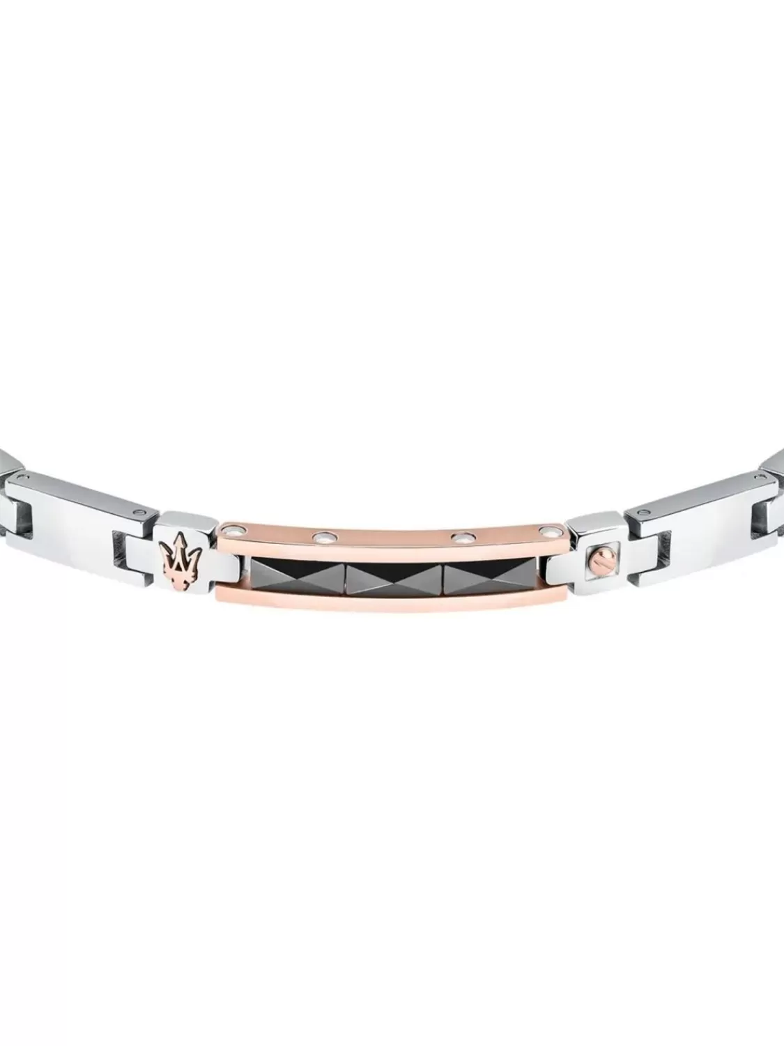 Maserati Herren-Armband Edelstahl Rosegold/Schwarz | Herrenschmuck