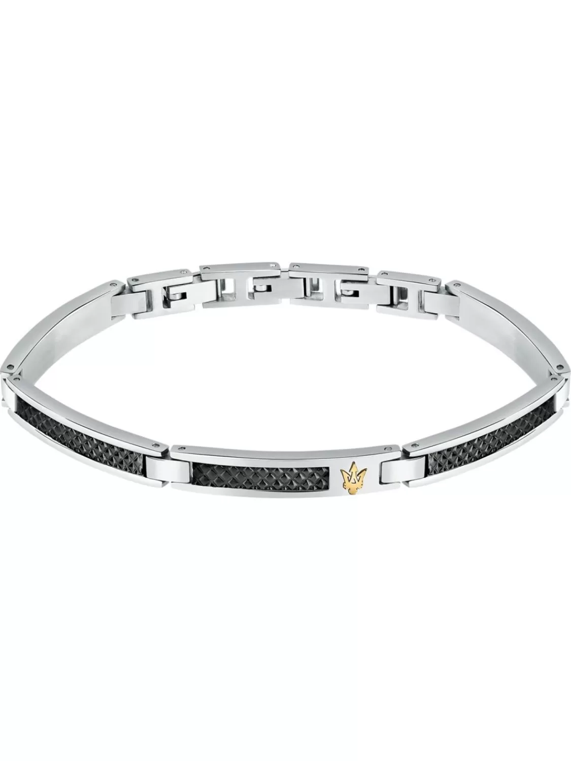 Maserati Herren-Armband Edelstahl Schwarz Iconic | Herrenschmuck