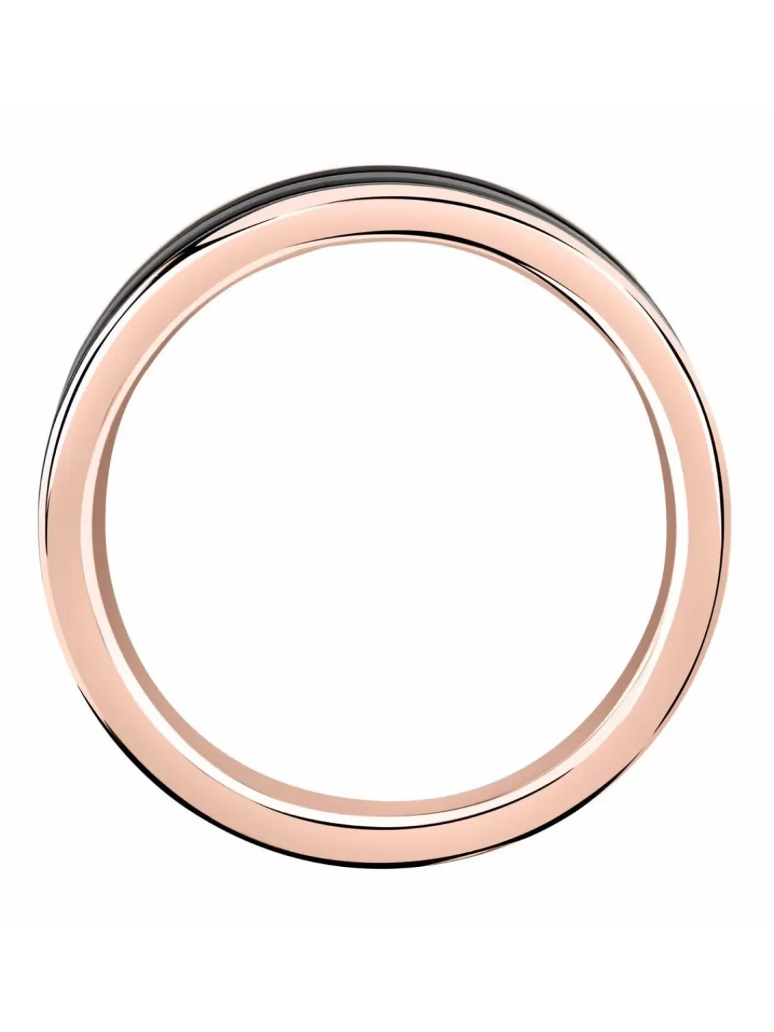 Maserati Herrenring Edelstahl Rosegold Mit Keramik Schwarz | Herrenschmuck