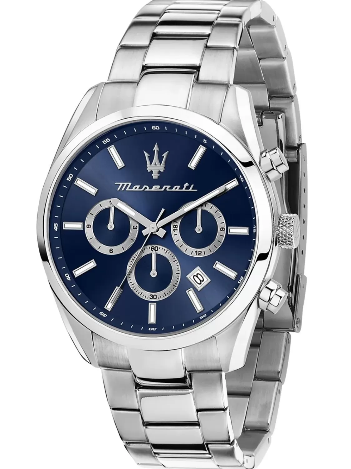 Maserati Herrenuhr Attrazione Multifunktion Stahl/Blau | Herrenuhren