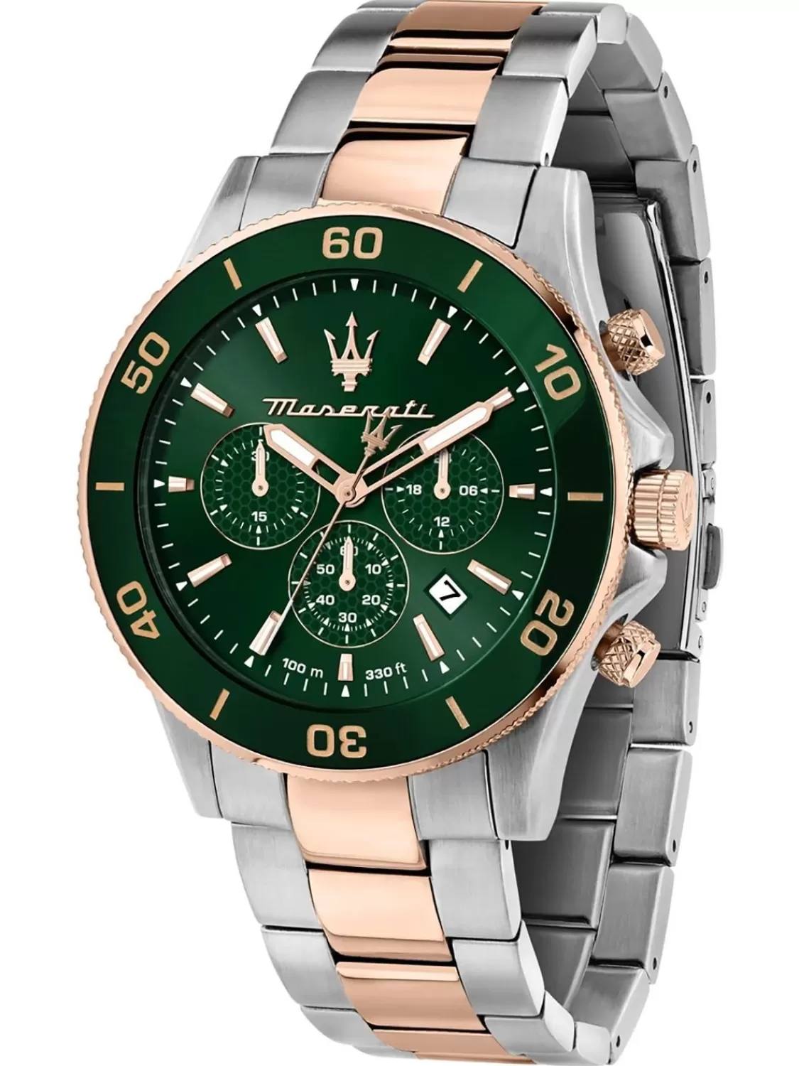 Maserati Herrenuhr Chronograph Competizione Bicolor/Grun | Herrenuhren