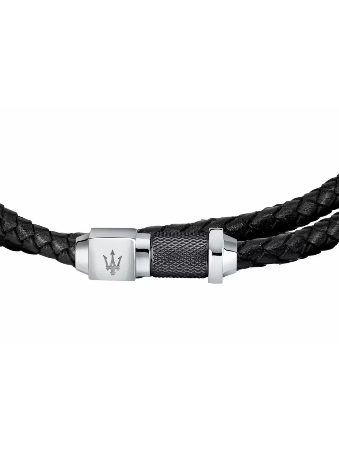 Maserati Herren-Wickelarmband Leder Schwarz | Herrenschmuck