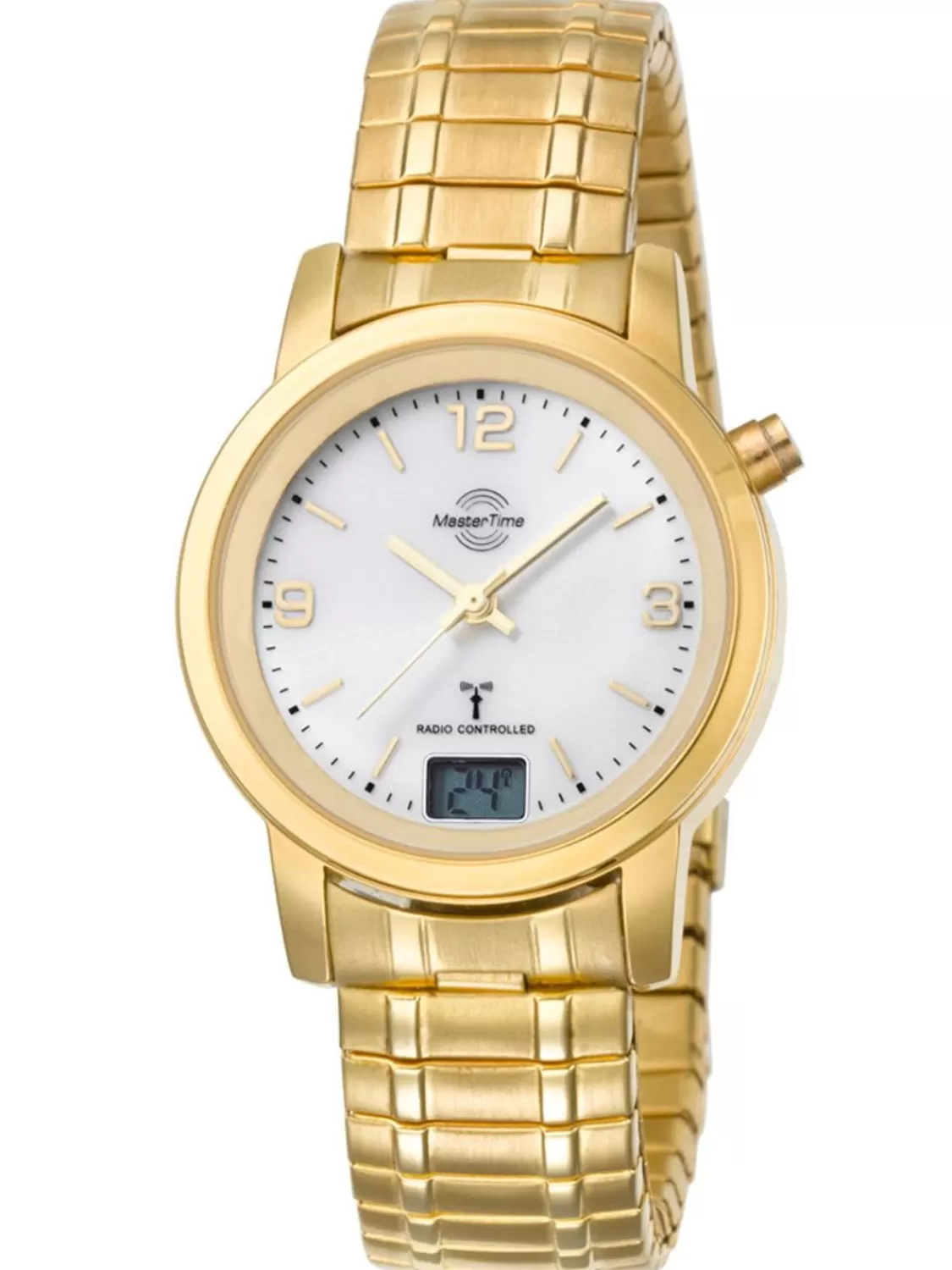 Master Time Damen-Funkuhr Basic Mit Zugband Goldfarben | Damenuhren