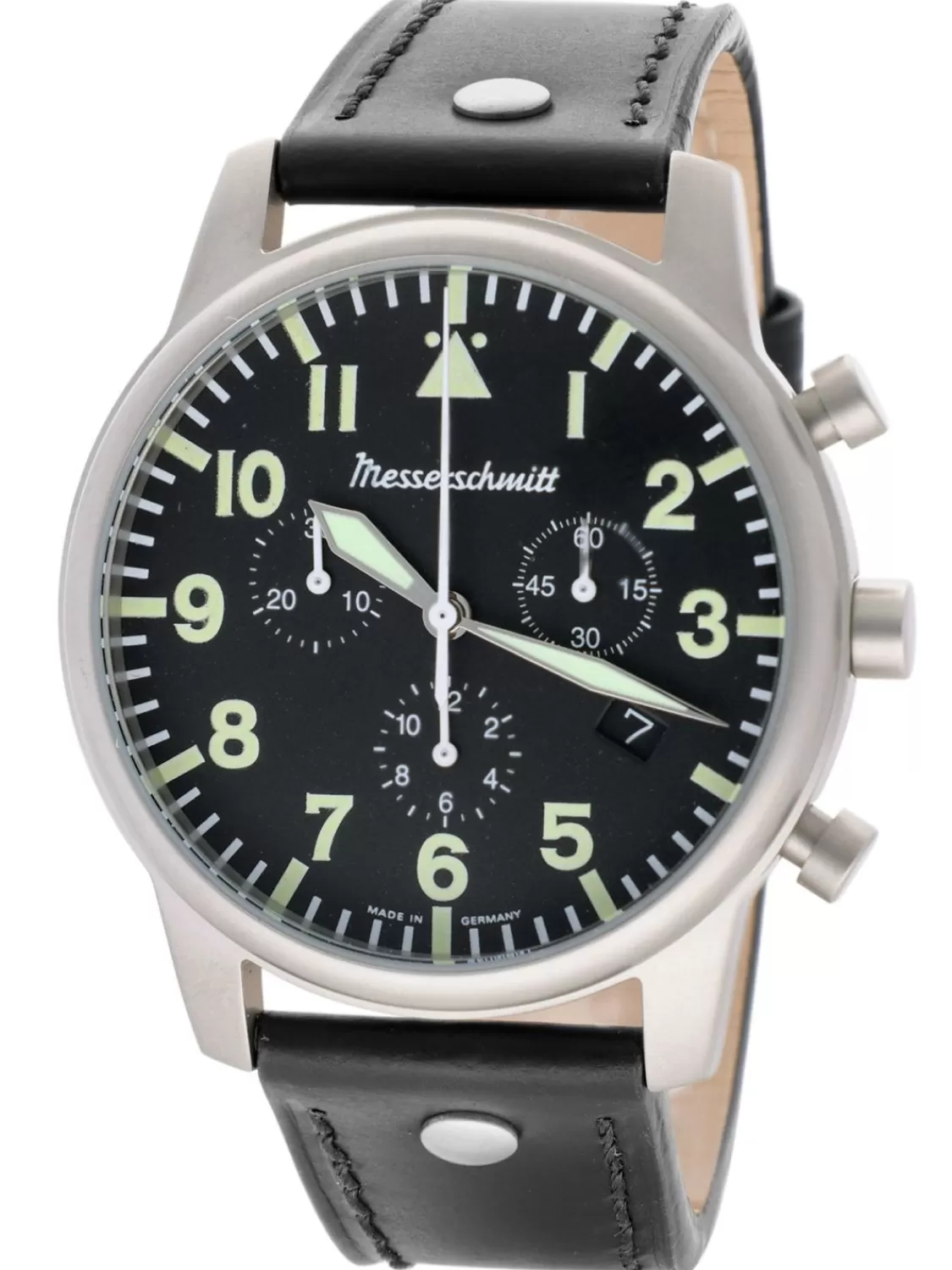 Messerschmitt Herrenuhr Chronograph Fur Flieger Schwarz | Herrenuhren