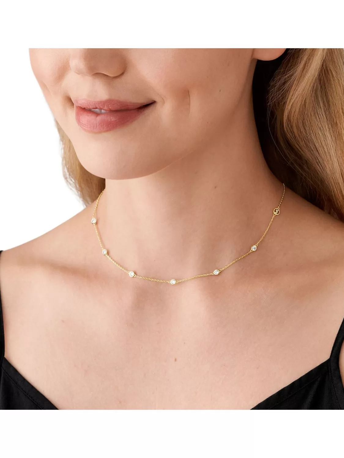 Michael Kors Damen-Kette Station Goldfarben Mit Zirkonia | Damenschmuck