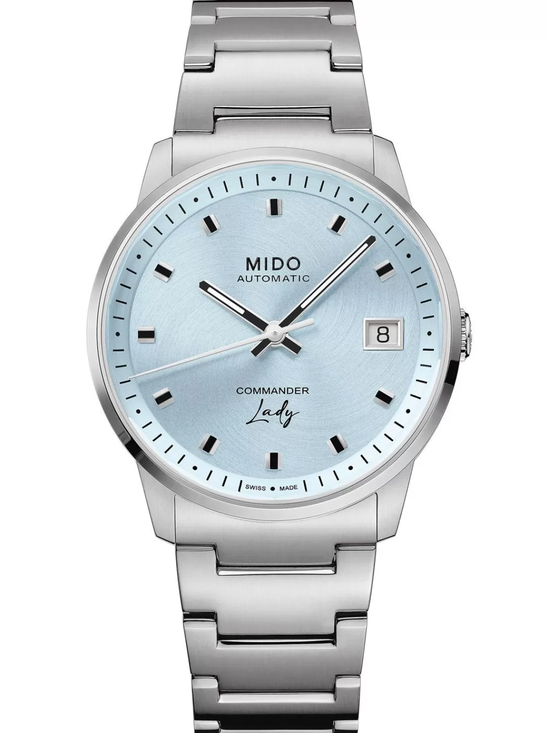 Mido Damenuhr Automatik Commander Lady Hellblau | Damenuhren