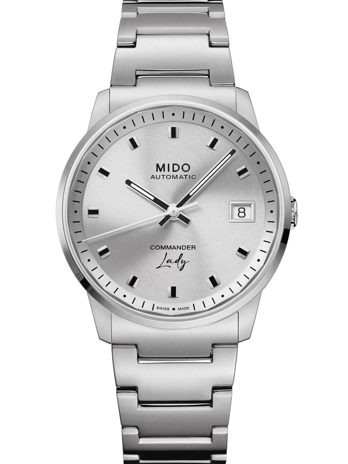 Mido Damenuhr Automatik Commander Lady Silberfarben | Damenuhren