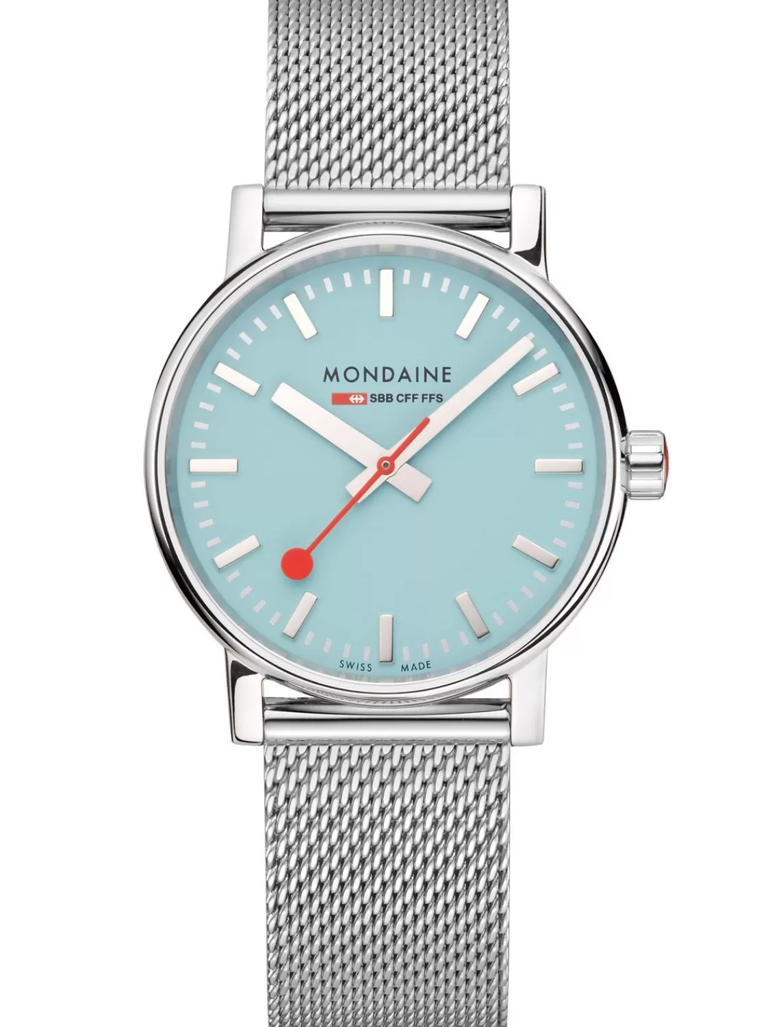 Mondaine Damenuhr Evo2 Hellblau 35 Mm | Damenuhren