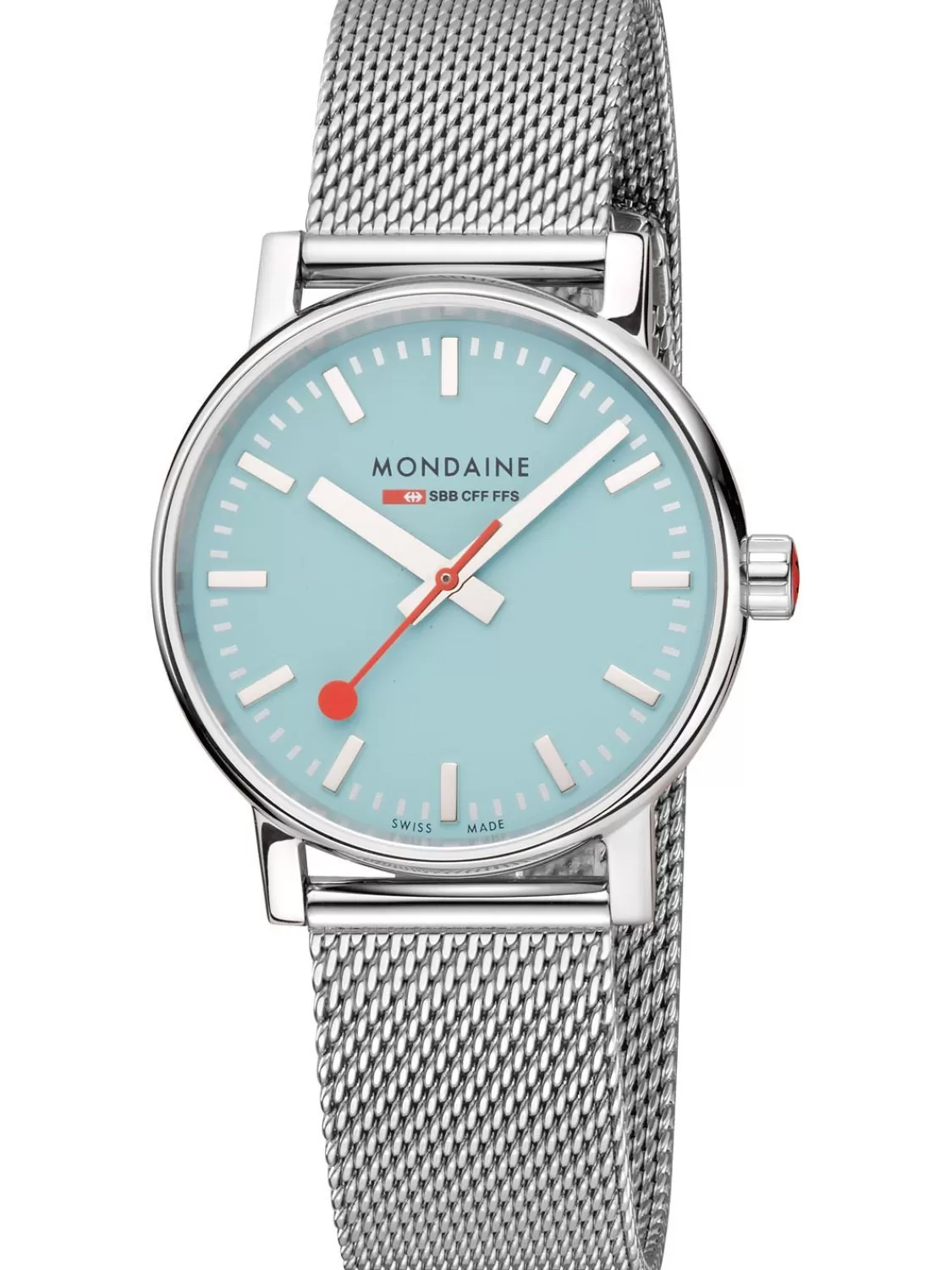 Mondaine Damenuhr Evo2 Hellblau 35 Mm | Damenuhren