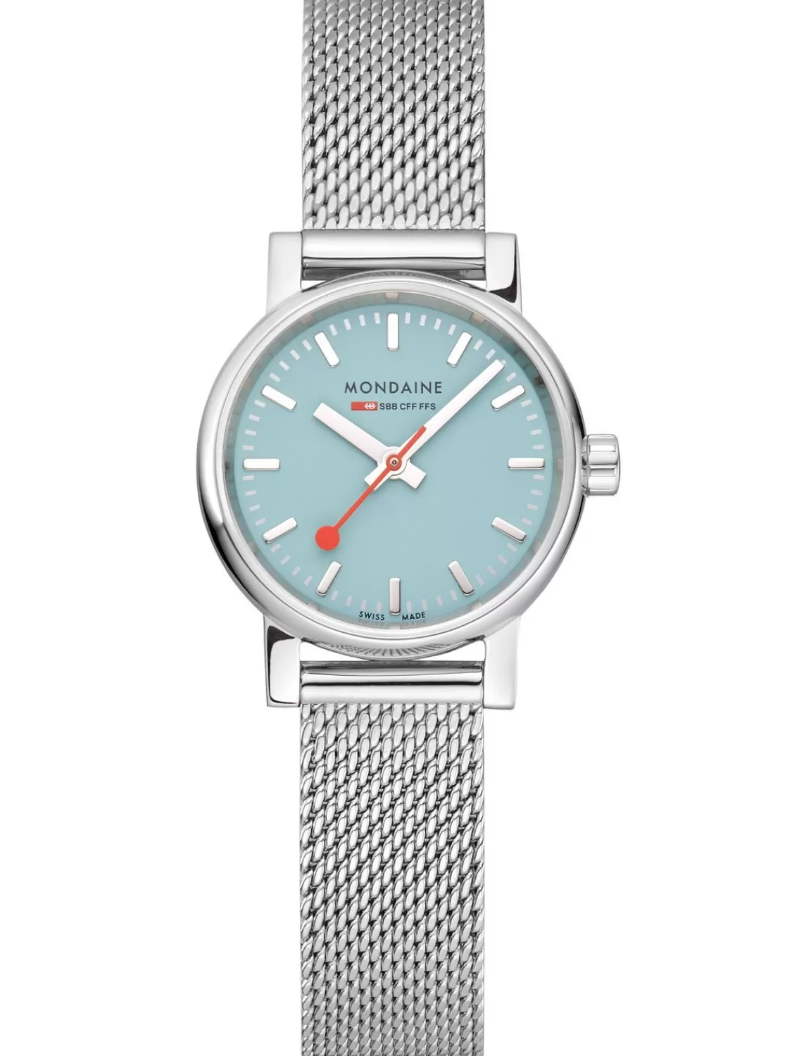 Mondaine Damenuhr Evo2 Milanaiseband Hellblau 26 Mm | Damenuhren