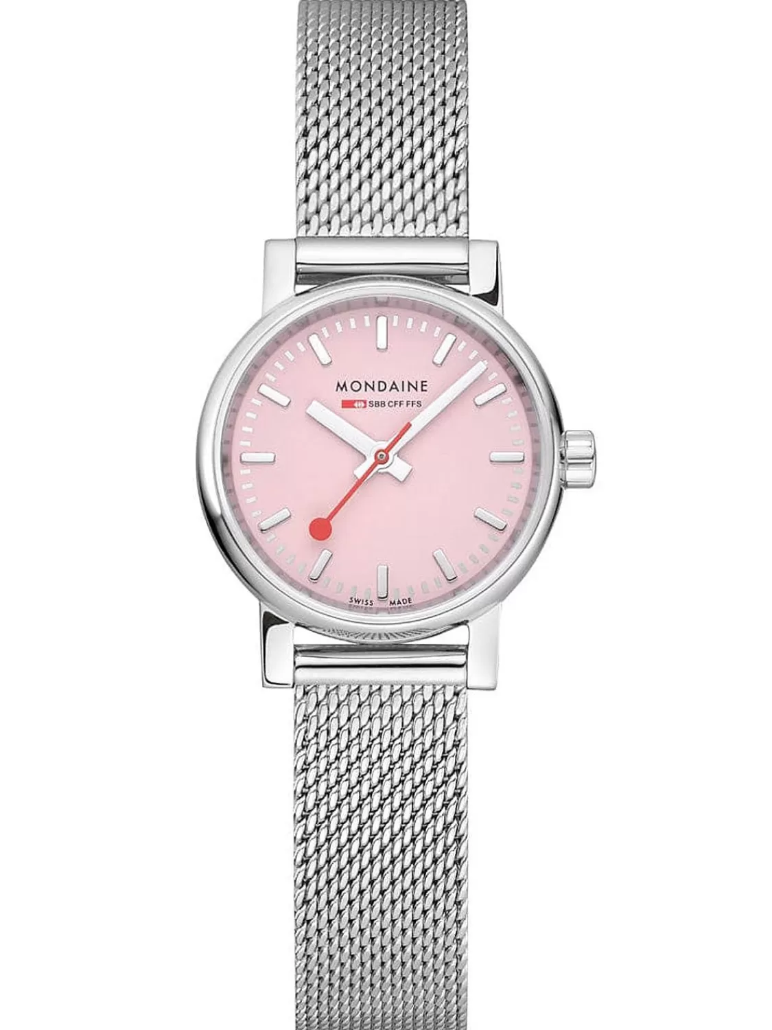 Mondaine Damenuhr Evo2 Milanaiseband Rosa 26 Mm | Damenuhren