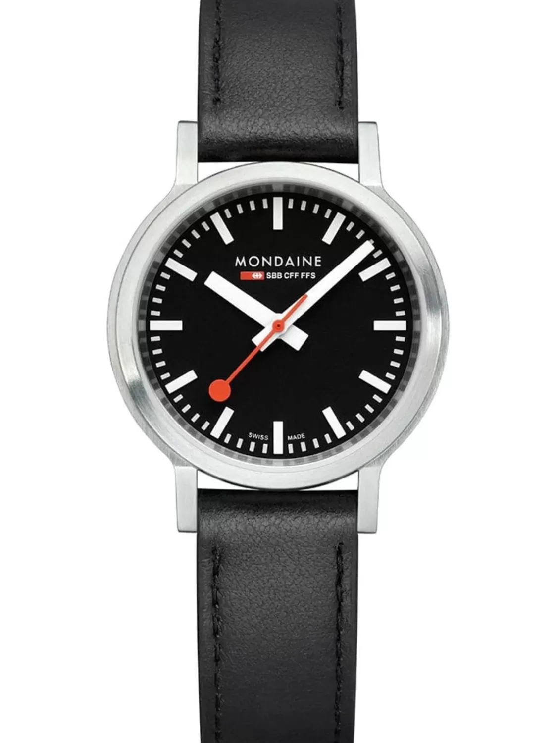 Mondaine Damenuhr Stop2Go Mit Lederband 34 Mm | Damenuhren