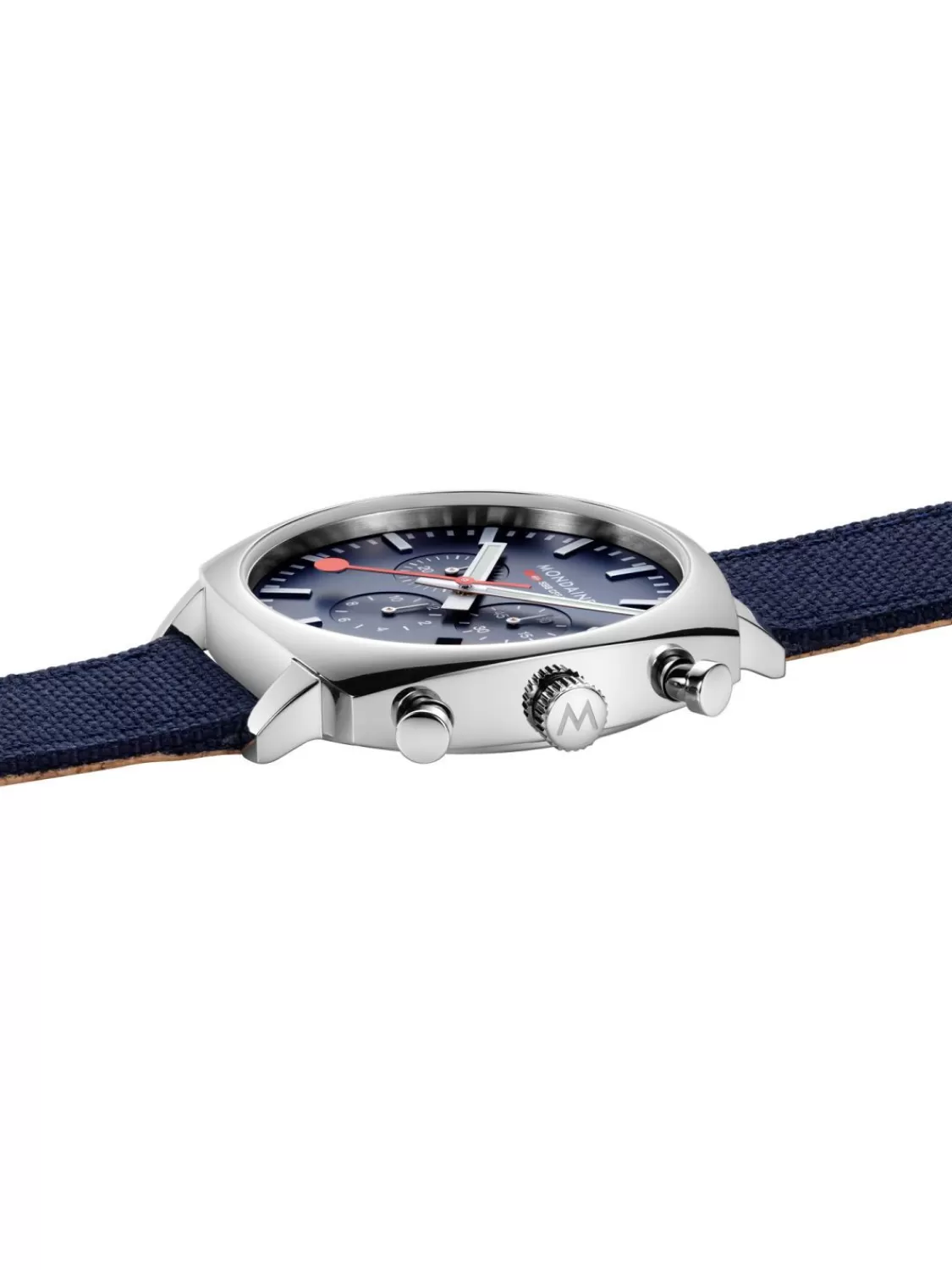 Mondaine Herren-Chronograph Grand Cushion Set Blau 41 Mm | Herrenuhren