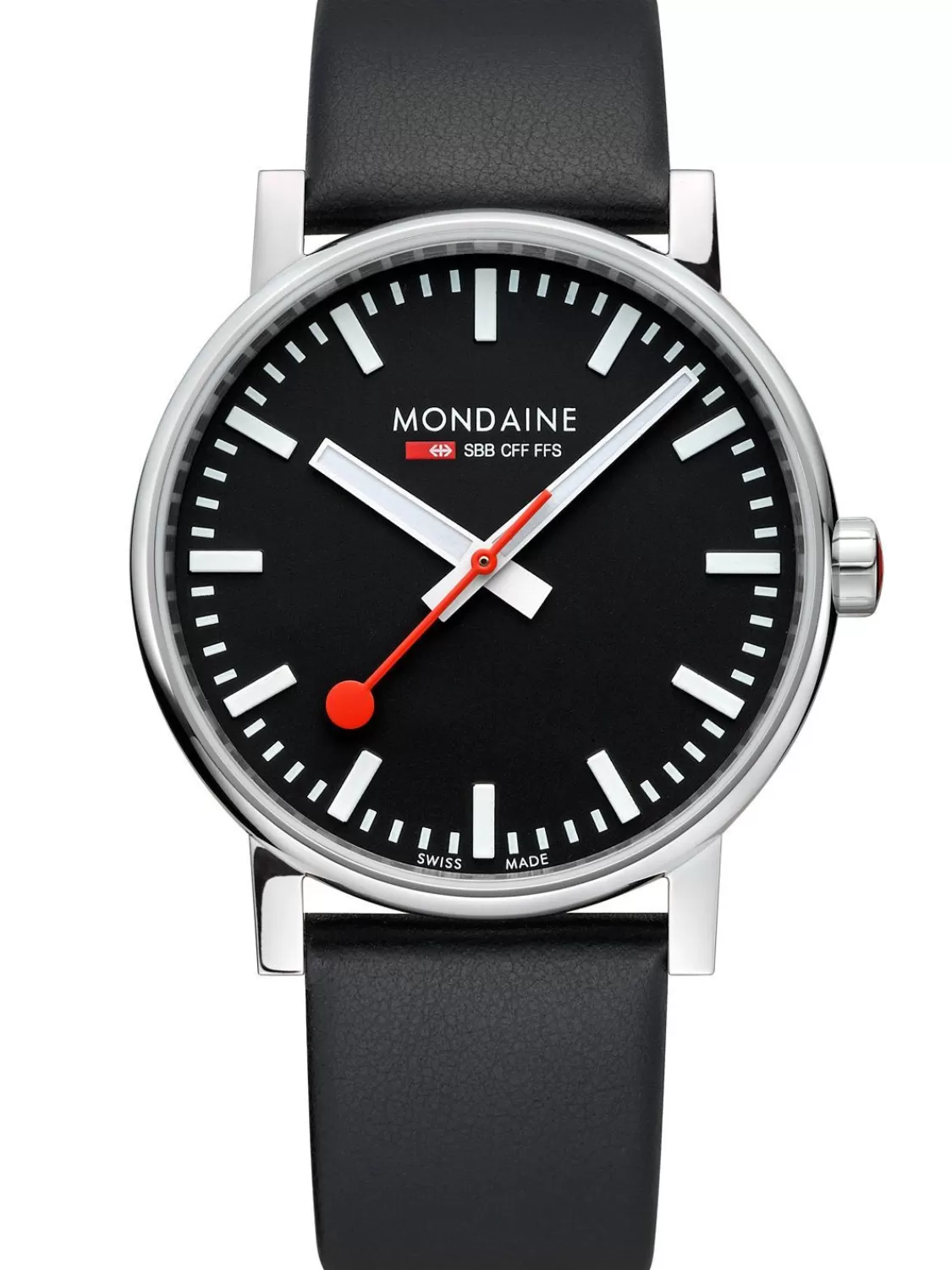 Mondaine Herrenuhr Evo2 Schwarz 43 Mm | Herrenuhren