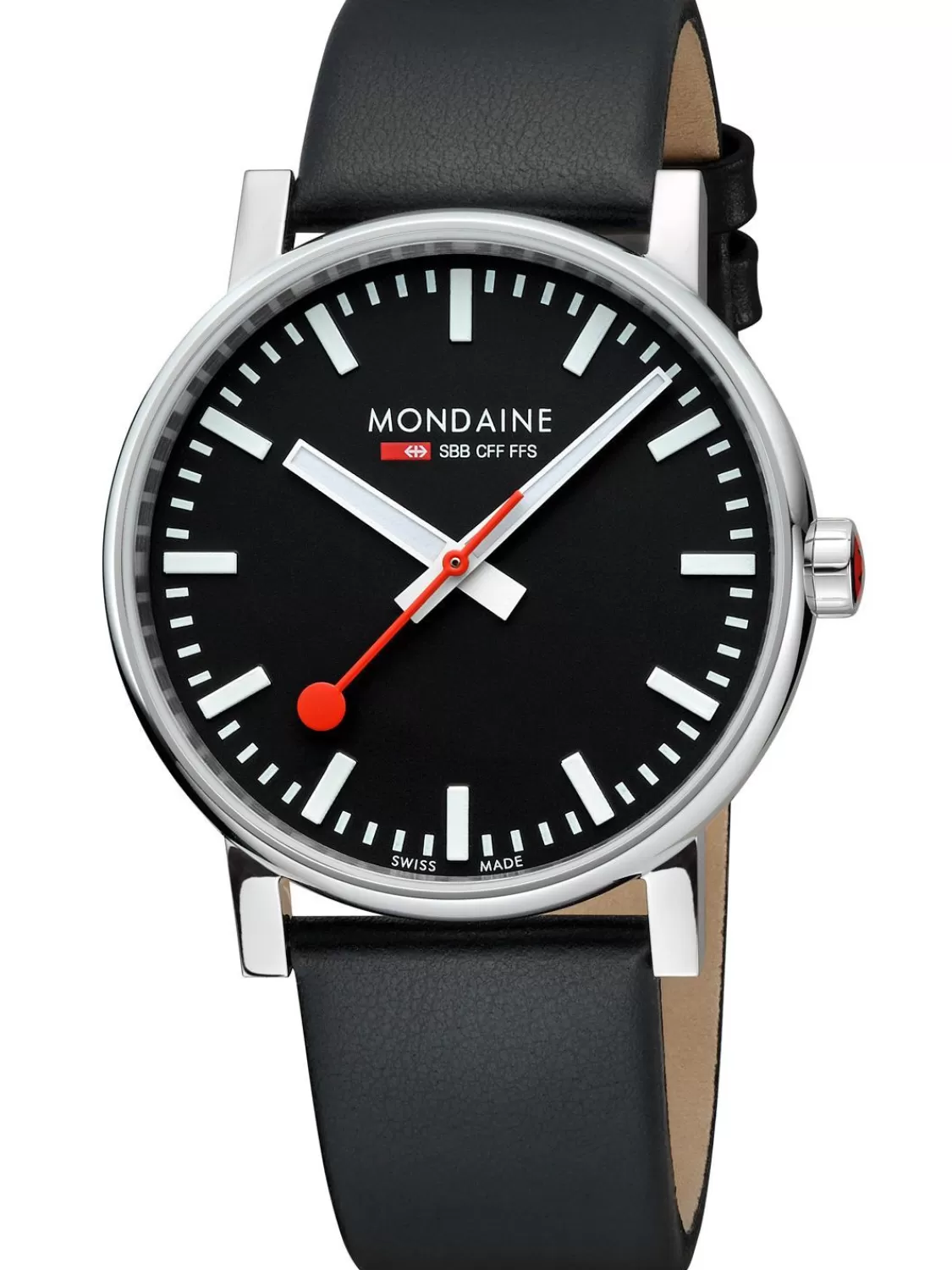 Mondaine Herrenuhr Evo2 Schwarz 43 Mm | Herrenuhren