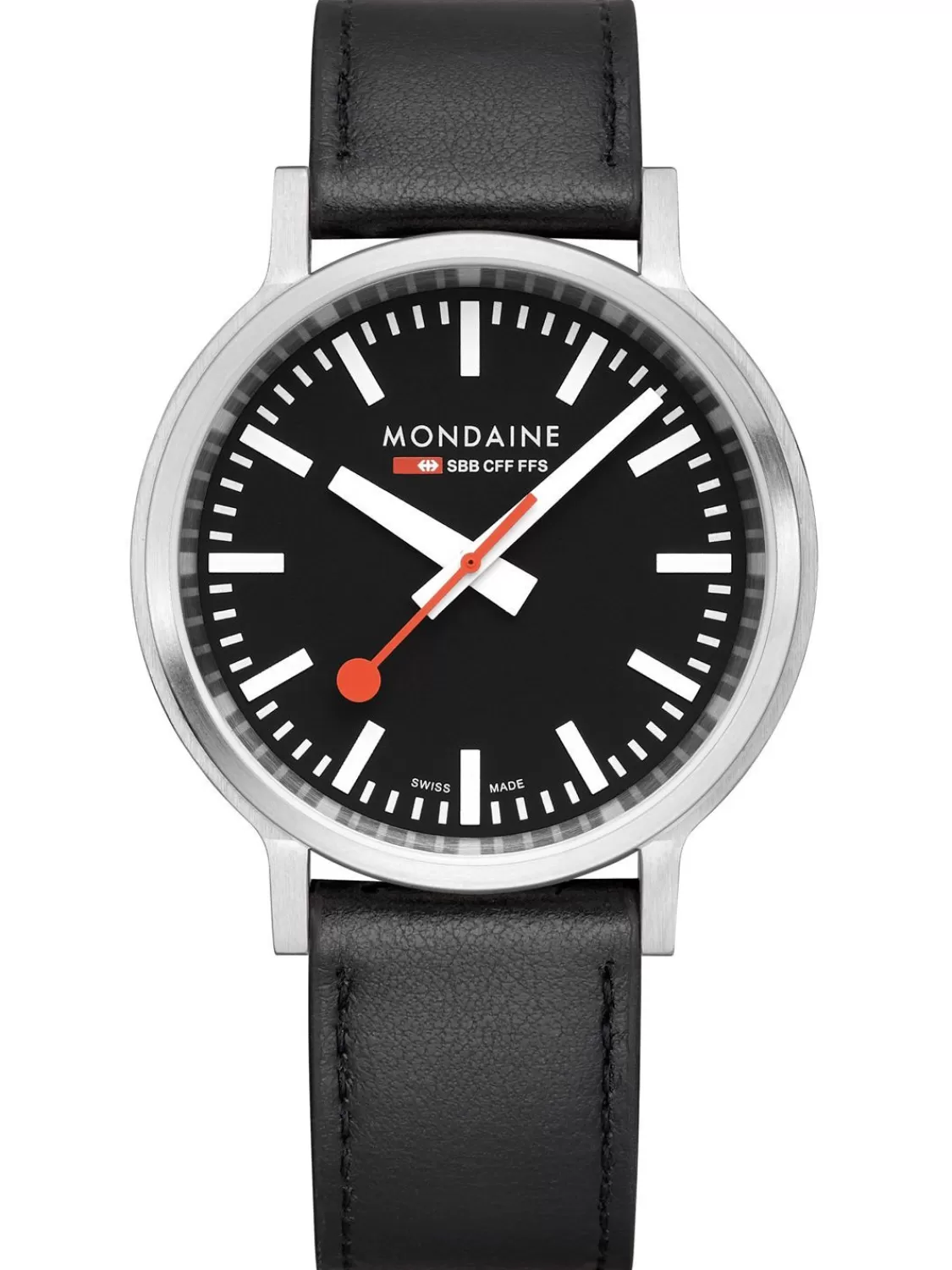 Mondaine Herrenuhr Stop2Go Mit Veganem Band 41 Mm | Herrenuhren