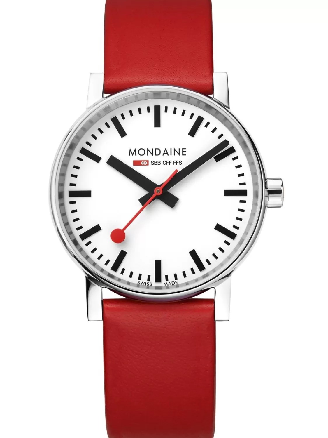 Mondaine Unisex Armbanduhr Evo2 Rot 35 Mm | Herrenuhren