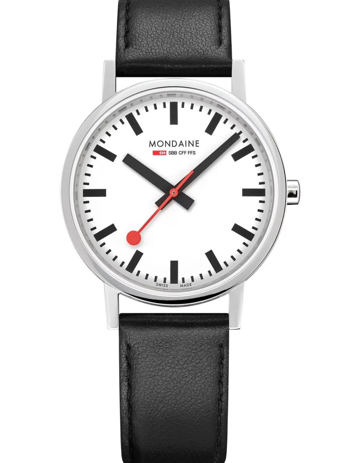 Mondaine Unisex-Uhr Classic Schwarz 36 Mm | Damenuhren