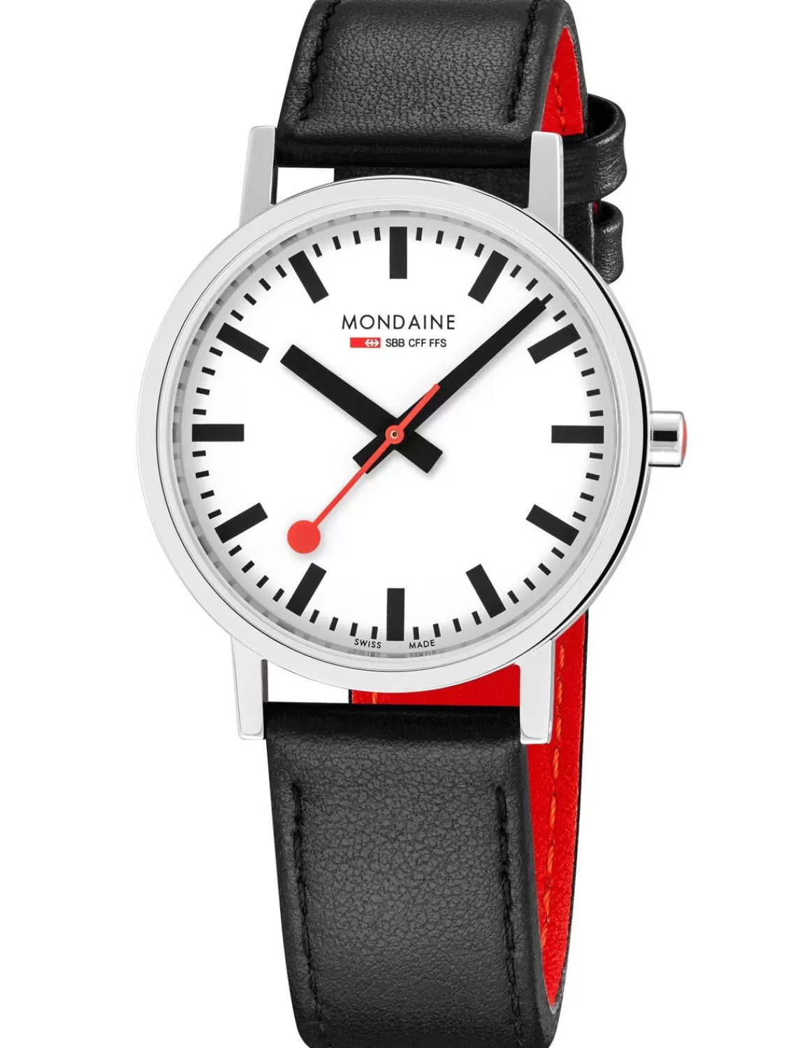 Mondaine Unisex-Uhr Classic Schwarz 36 Mm | Damenuhren