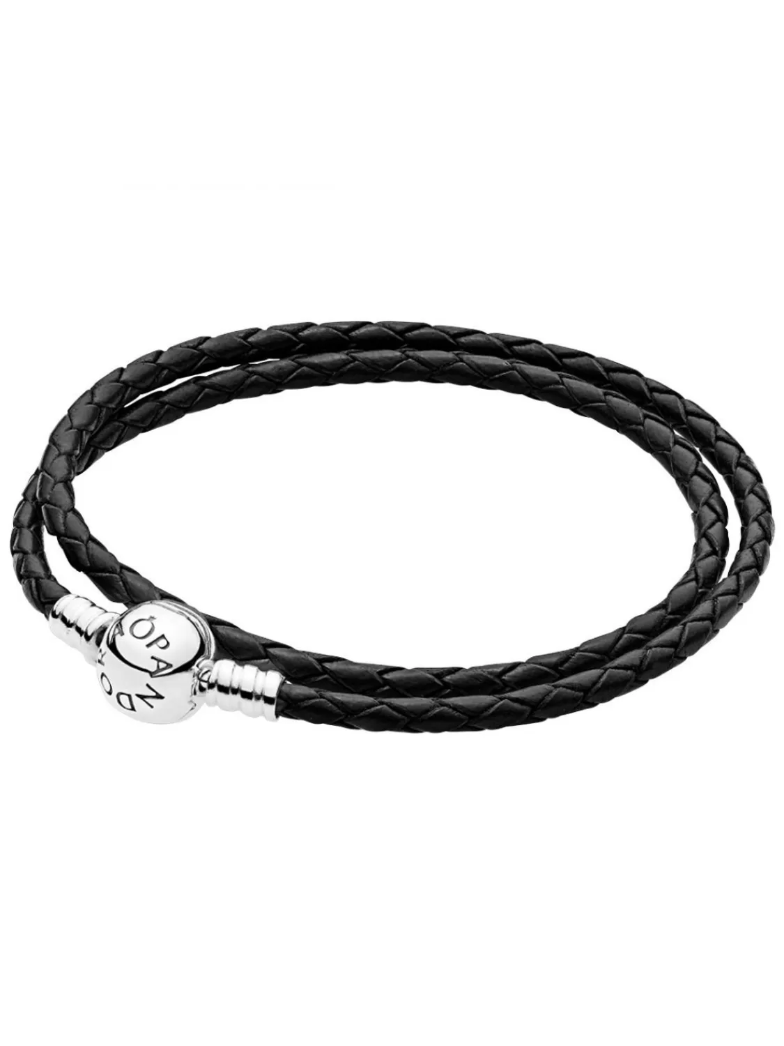 Pandora 590745Cbk Damen Leder-Wickelarmband Zweifach Schwarz | Damenschmuck