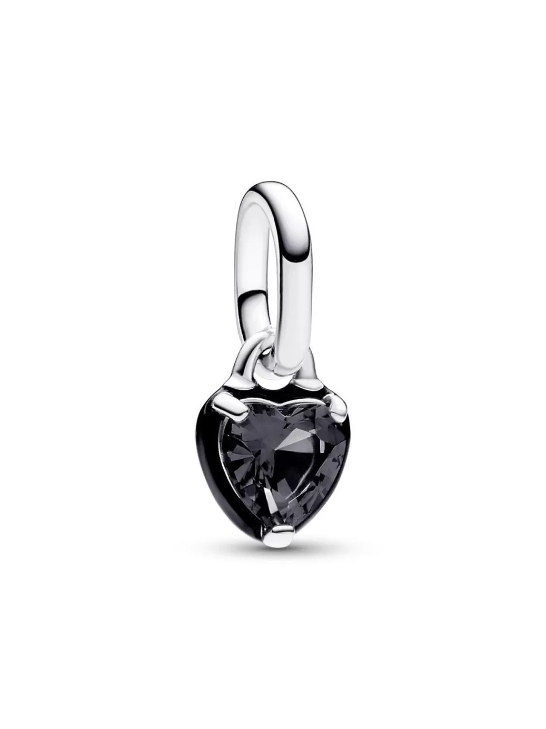 Pandora Anhanger Silber Schwarzes Chakra Herz | Damenschmuck