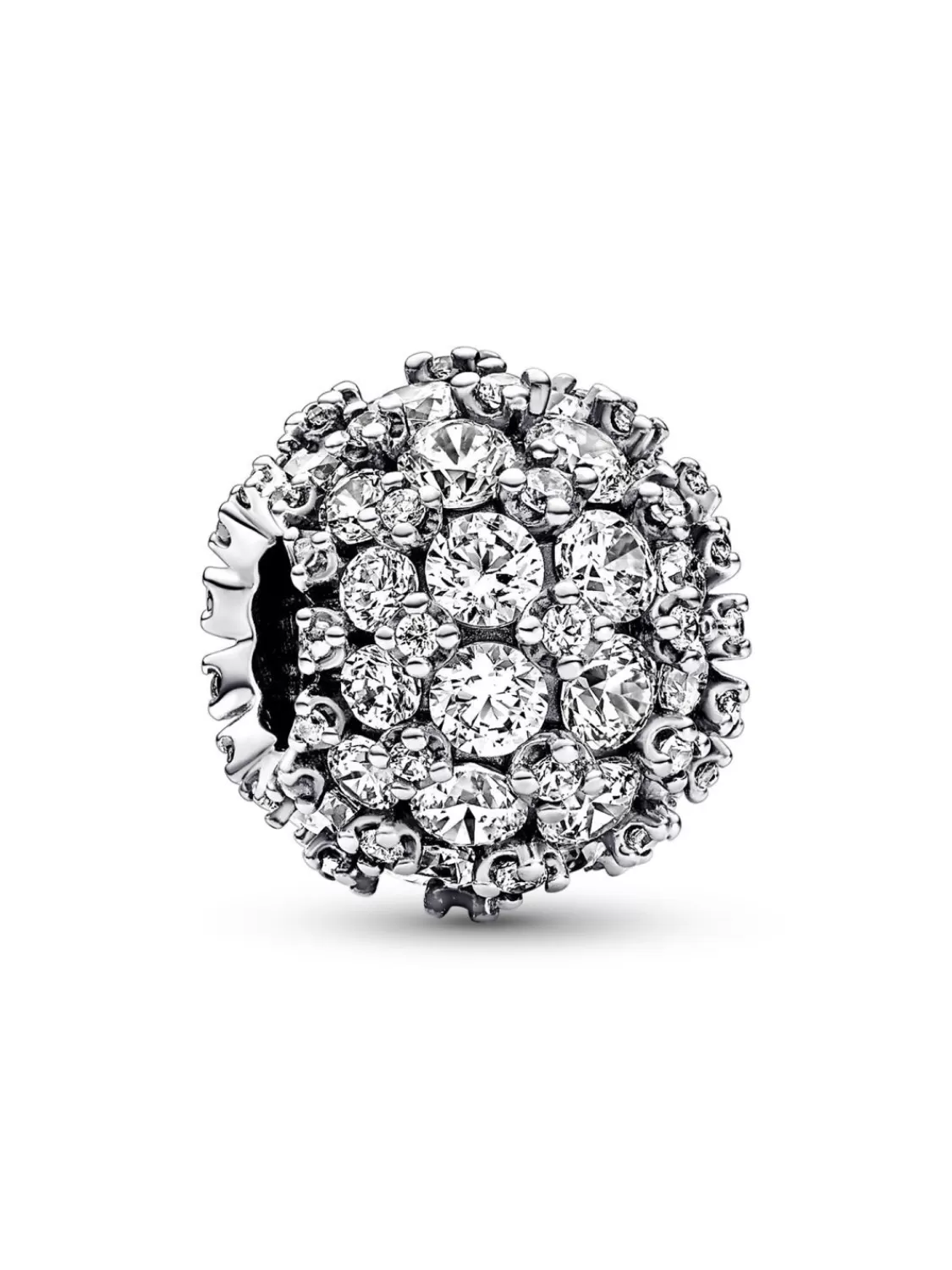 Pandora Charm Funkelndes Pave Rund Silber | Damenschmuck