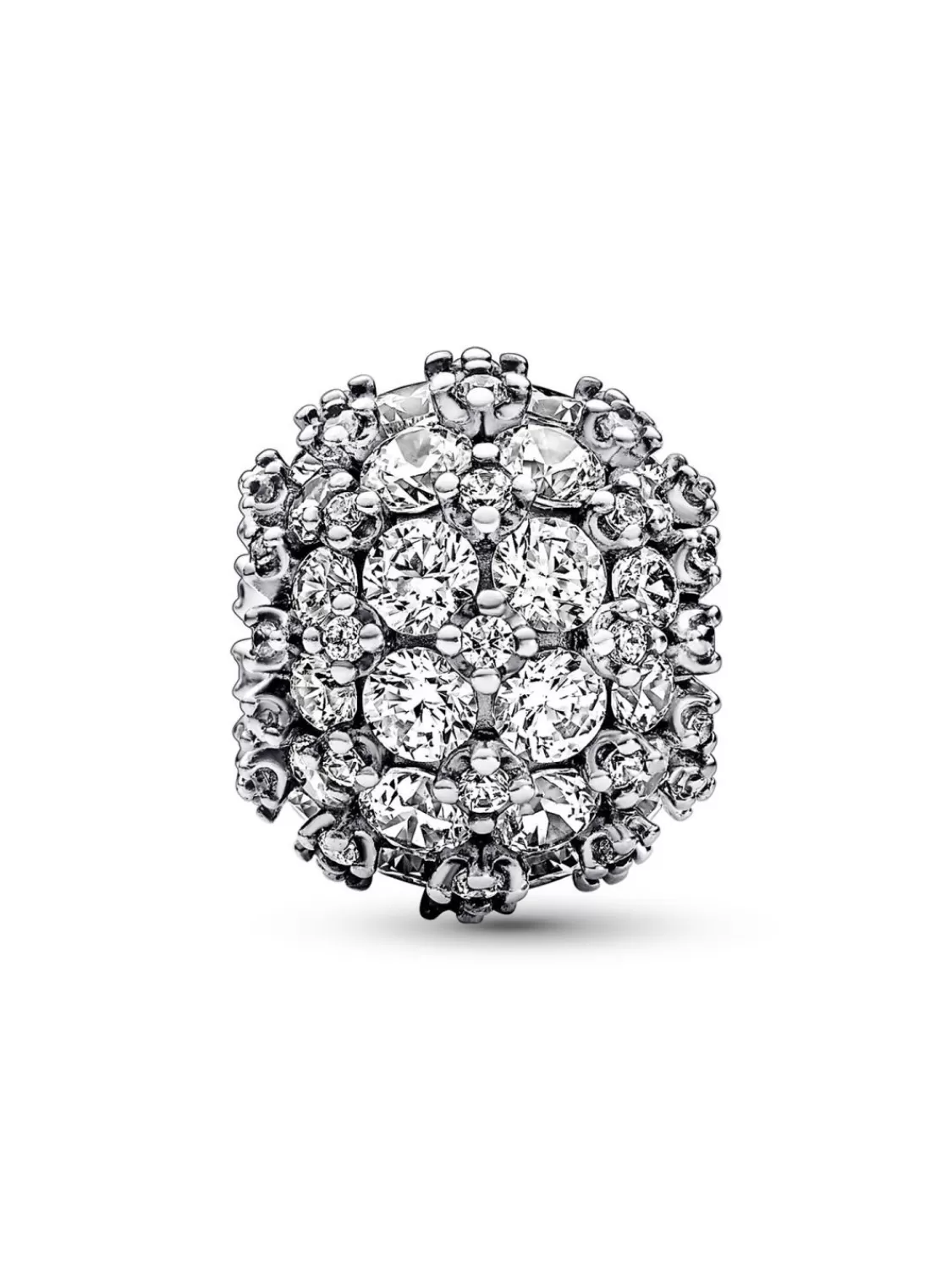 Pandora Charm Funkelndes Pave Rund Silber | Damenschmuck