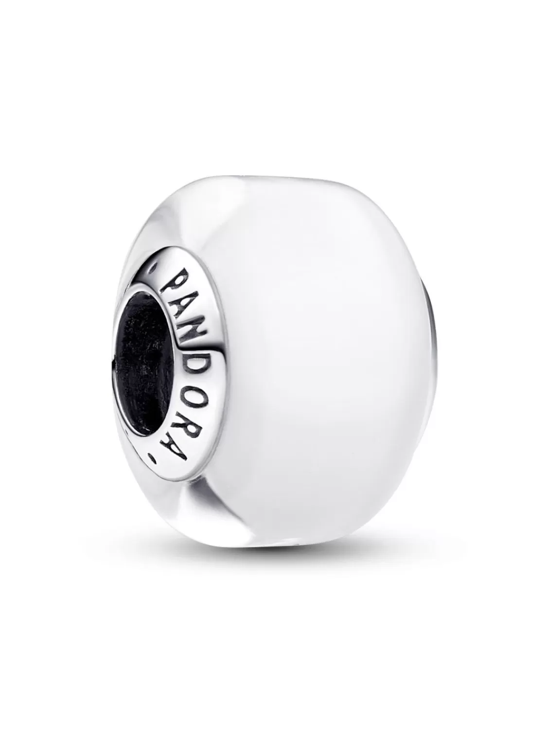 Pandora Charm Silber Muranoglas Weis Mini | Damenschmuck