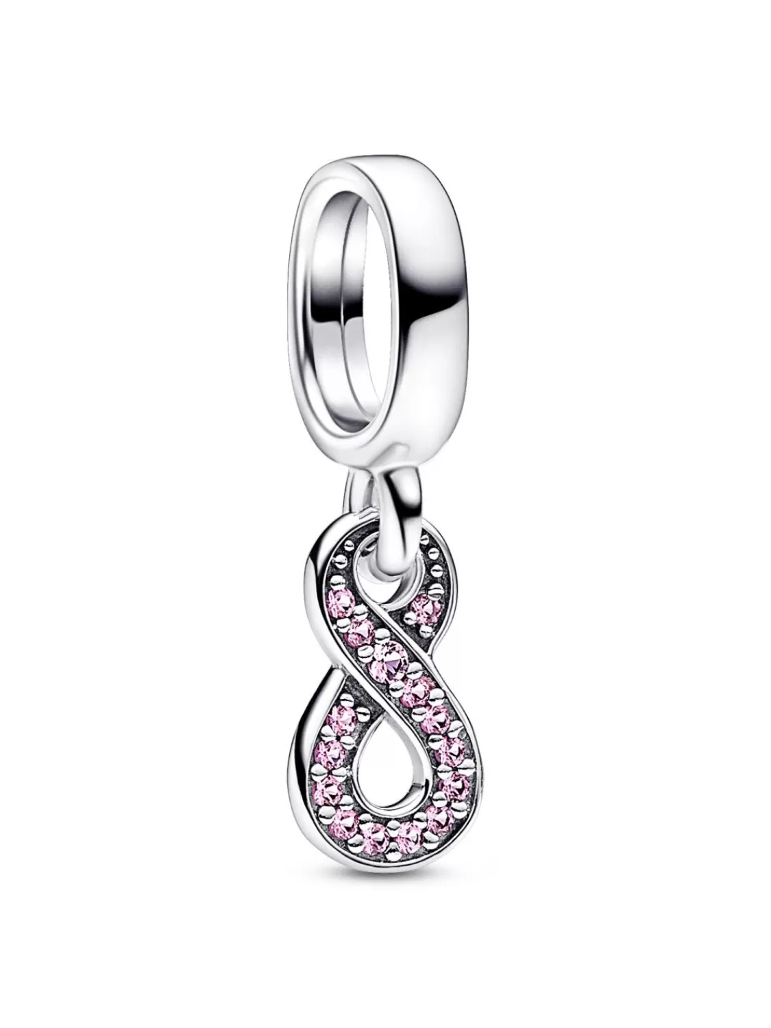 Pandora Charm-Anhanger Funkelnde Unendlichkeit Pink Silber | Damenschmuck