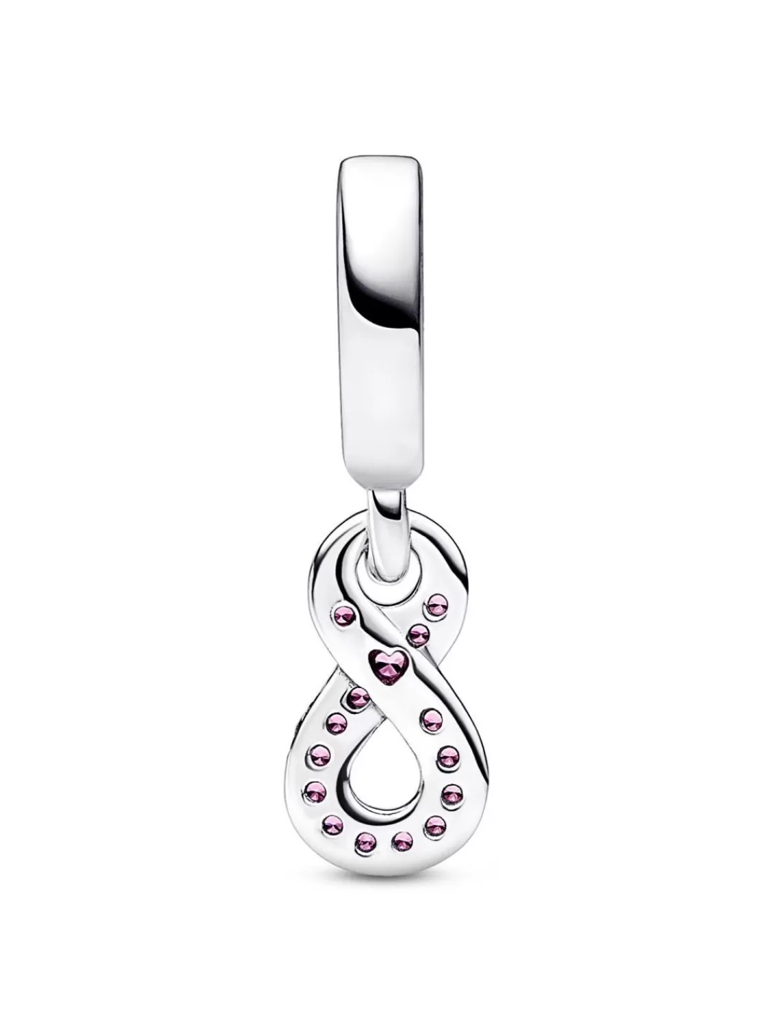 Pandora Charm-Anhanger Funkelnde Unendlichkeit Pink Silber | Damenschmuck